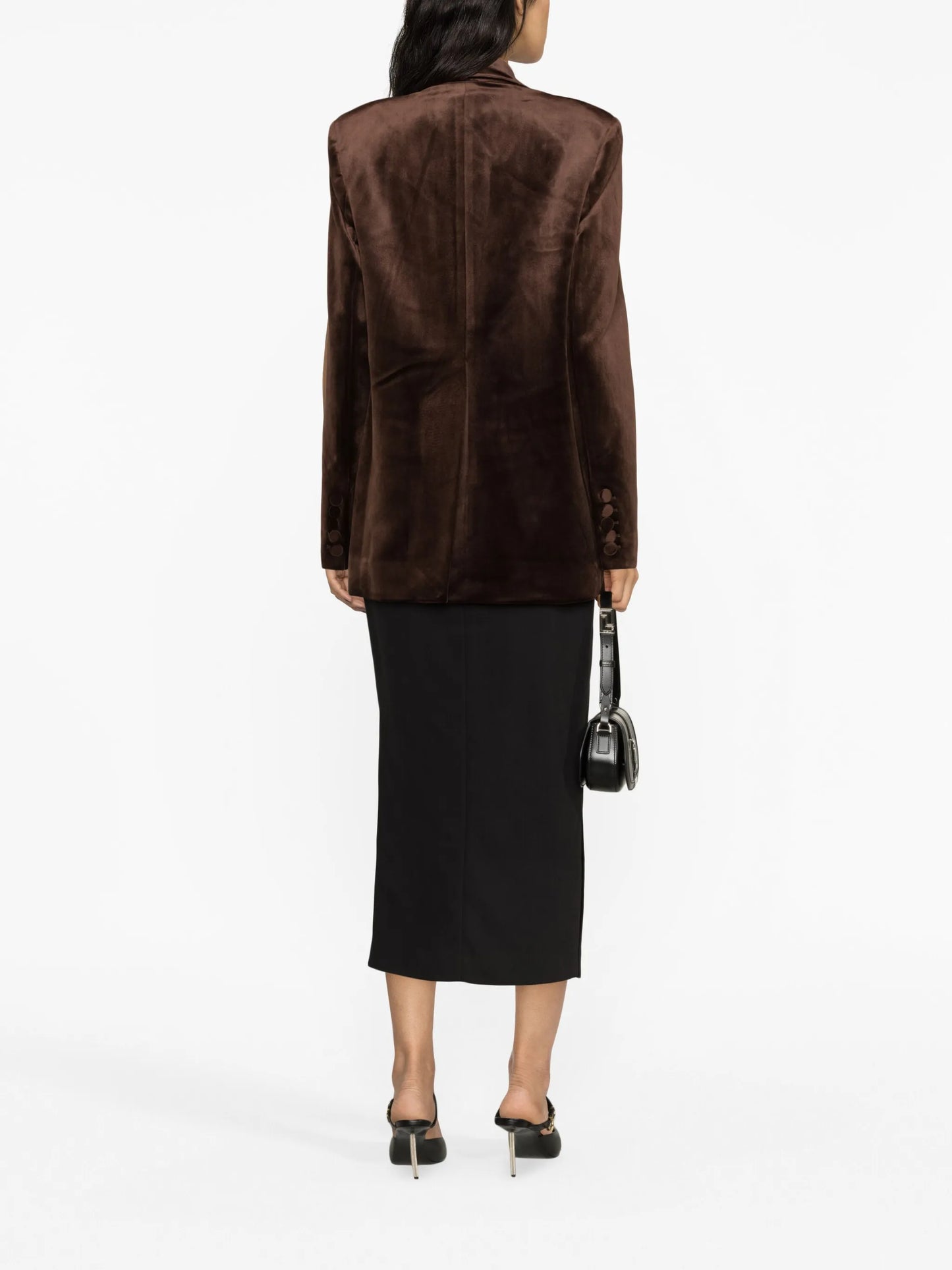 Barlow single-breasted velvet blazer