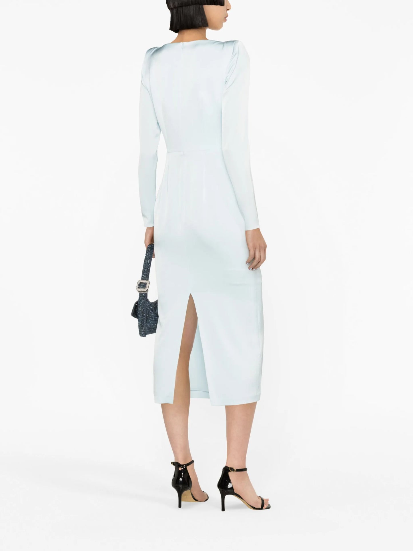 Cailen satin-crepe corset dress