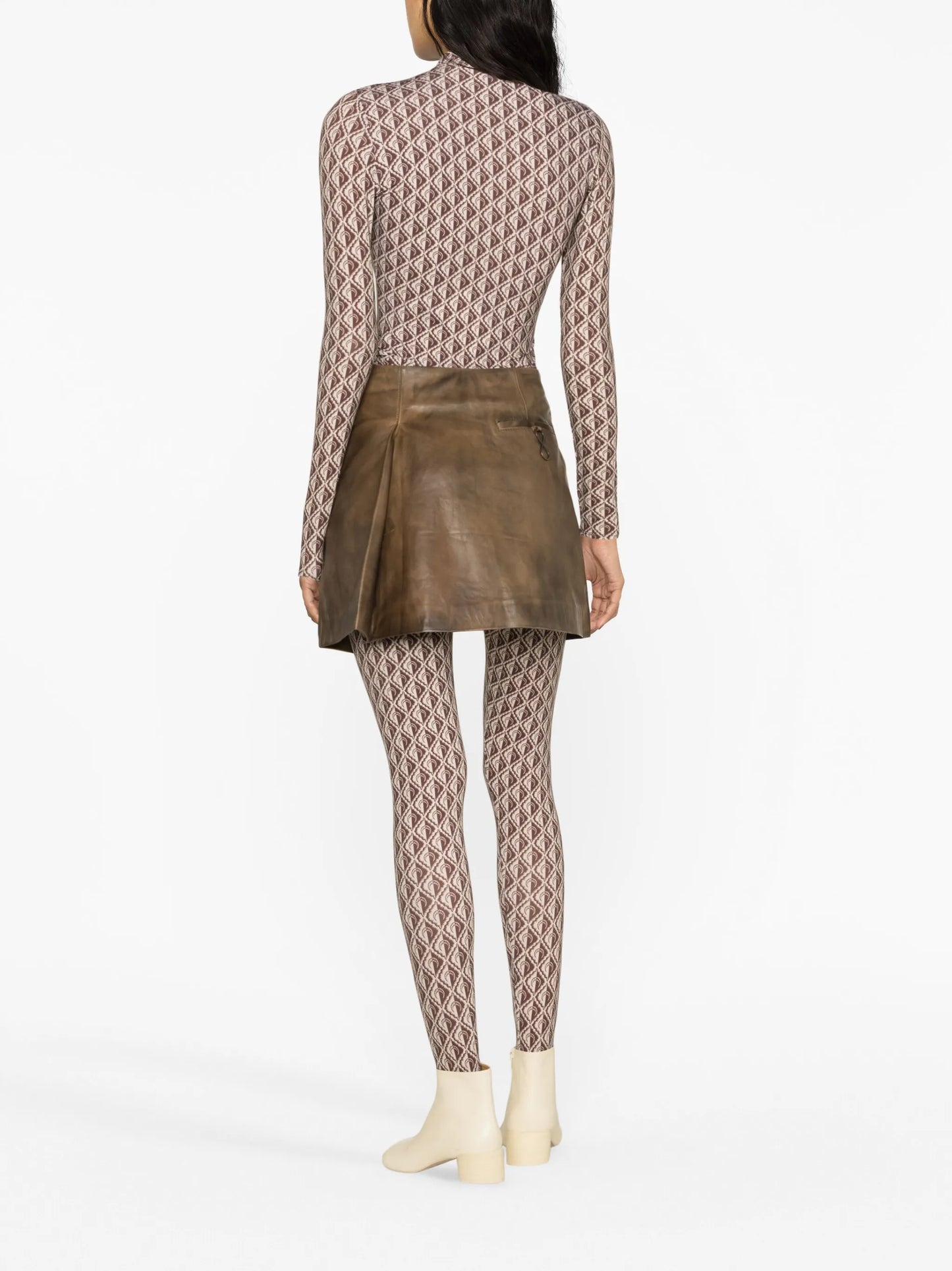 Regenerated Moon Diamant-print top