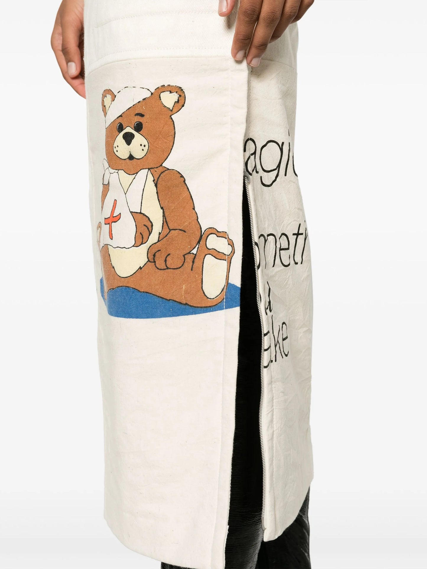 Regenerated Tote Bags patchwork straight skirt