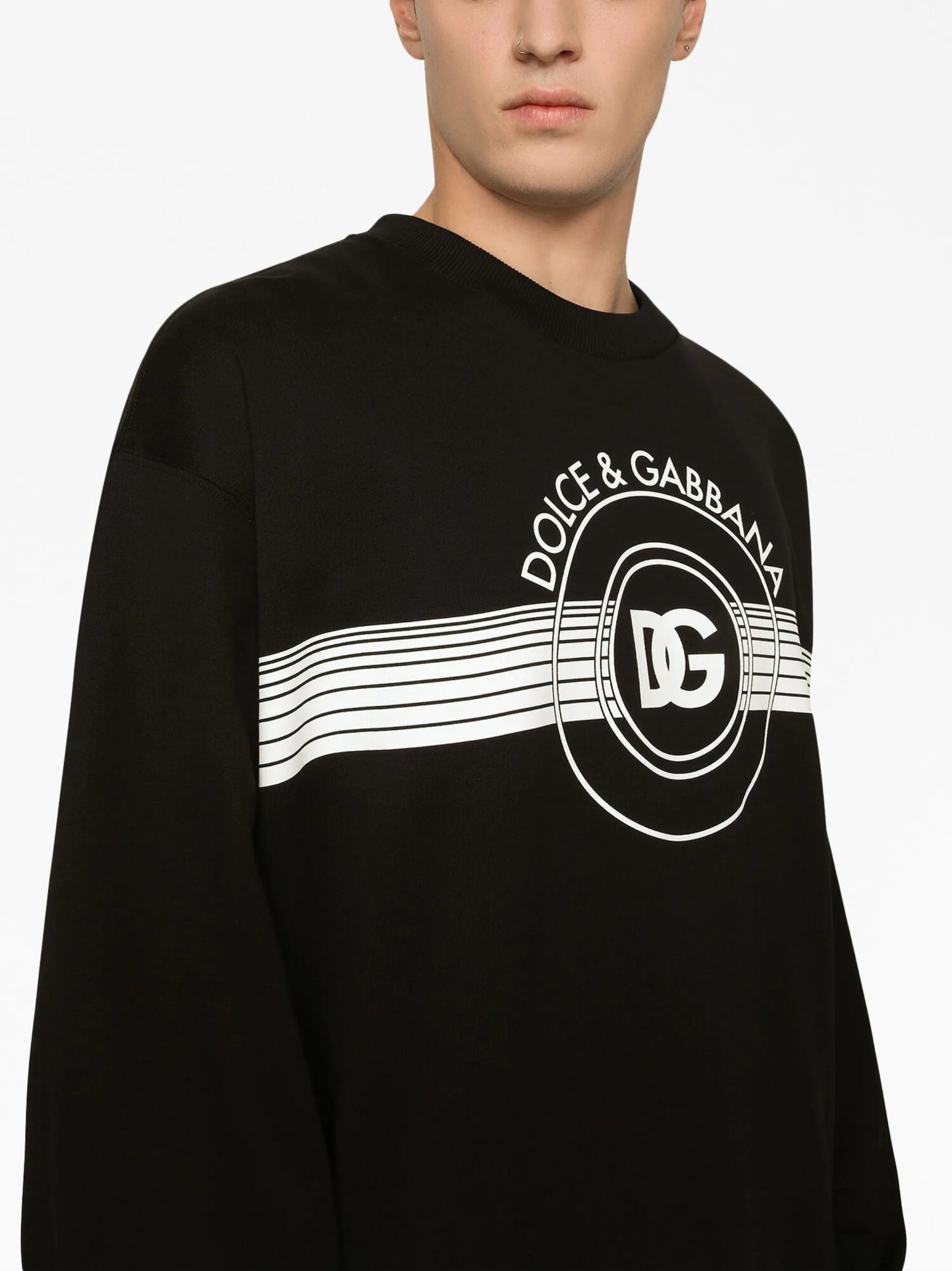logo-print long-sleeved cotton sweatshirt