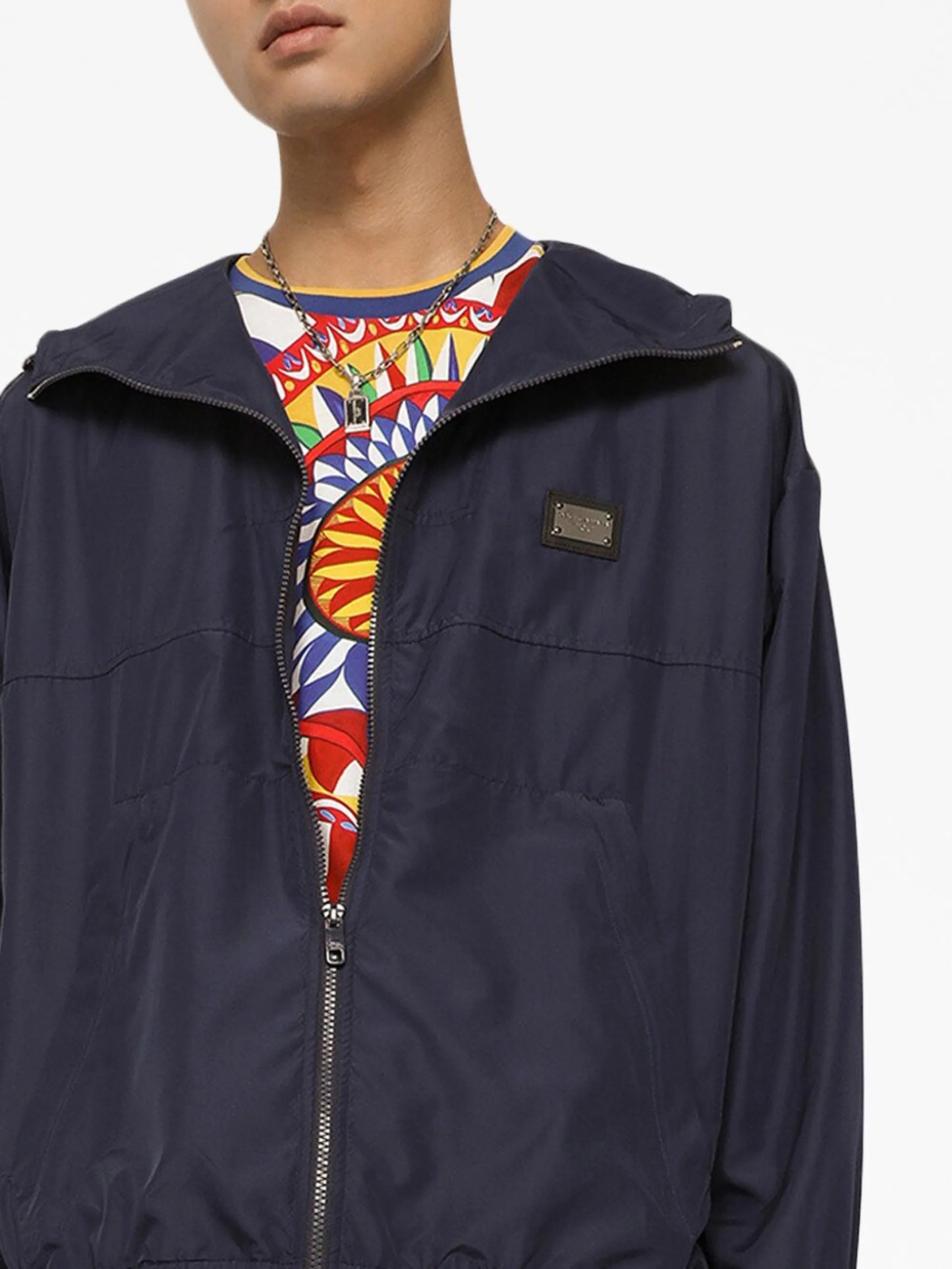 logo-plaque zip-fastening jacket