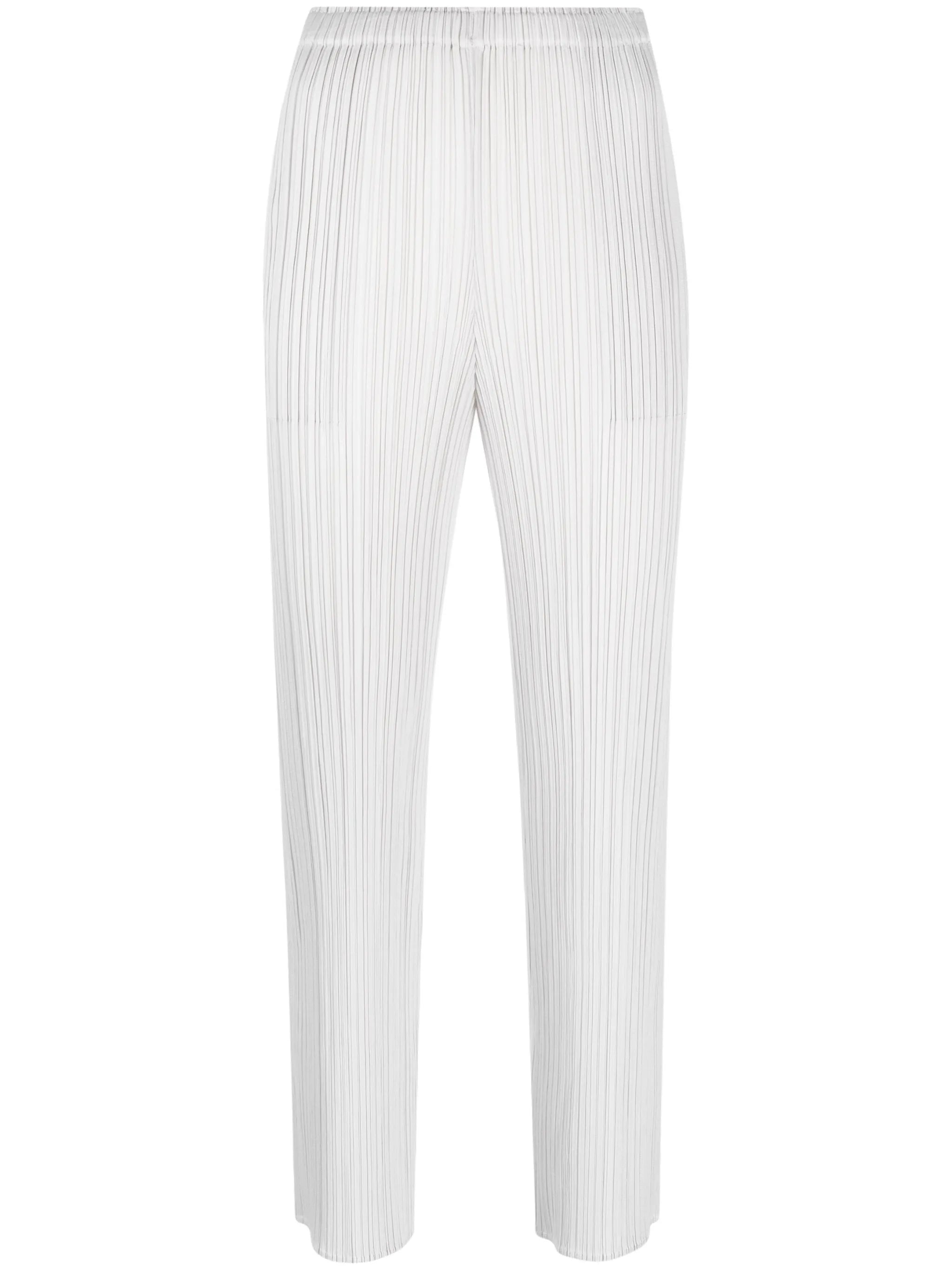 plissé cropped trousers