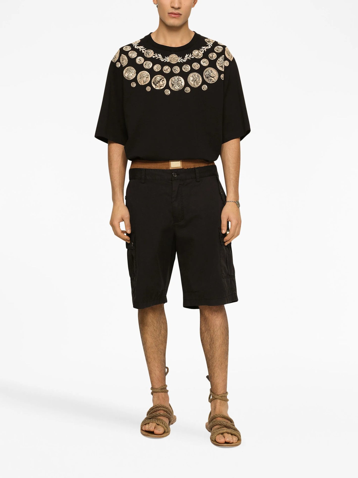 logo-plaque cargo shorts