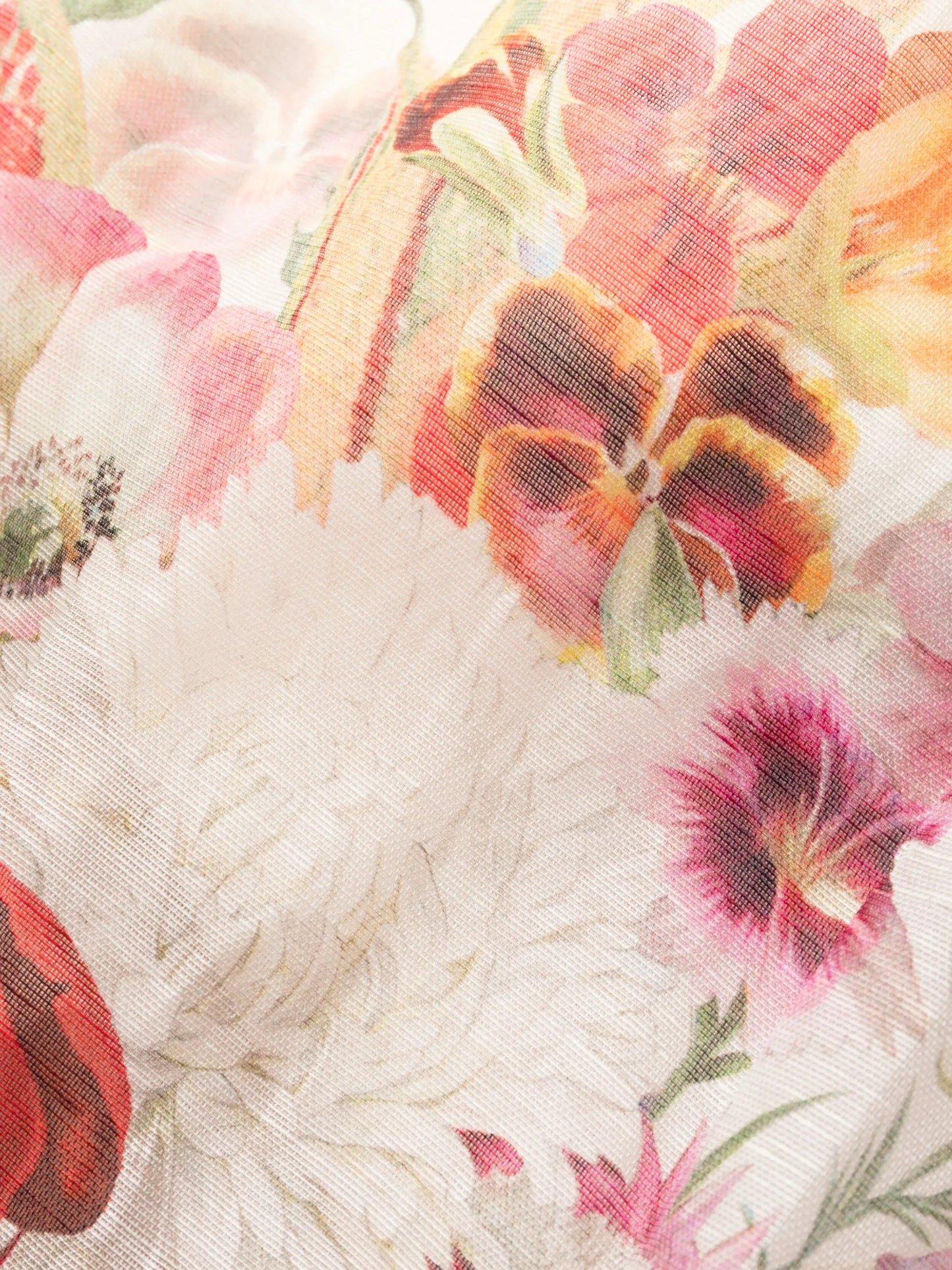 Wonderland floral-print organza midi dress