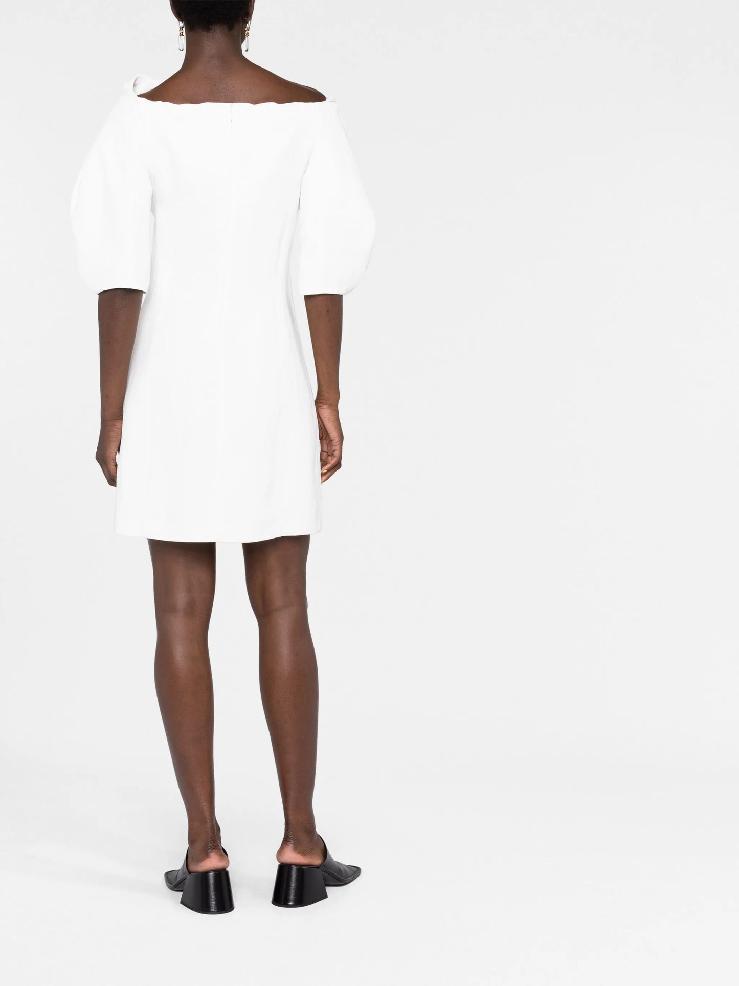 ruched-detail short dress