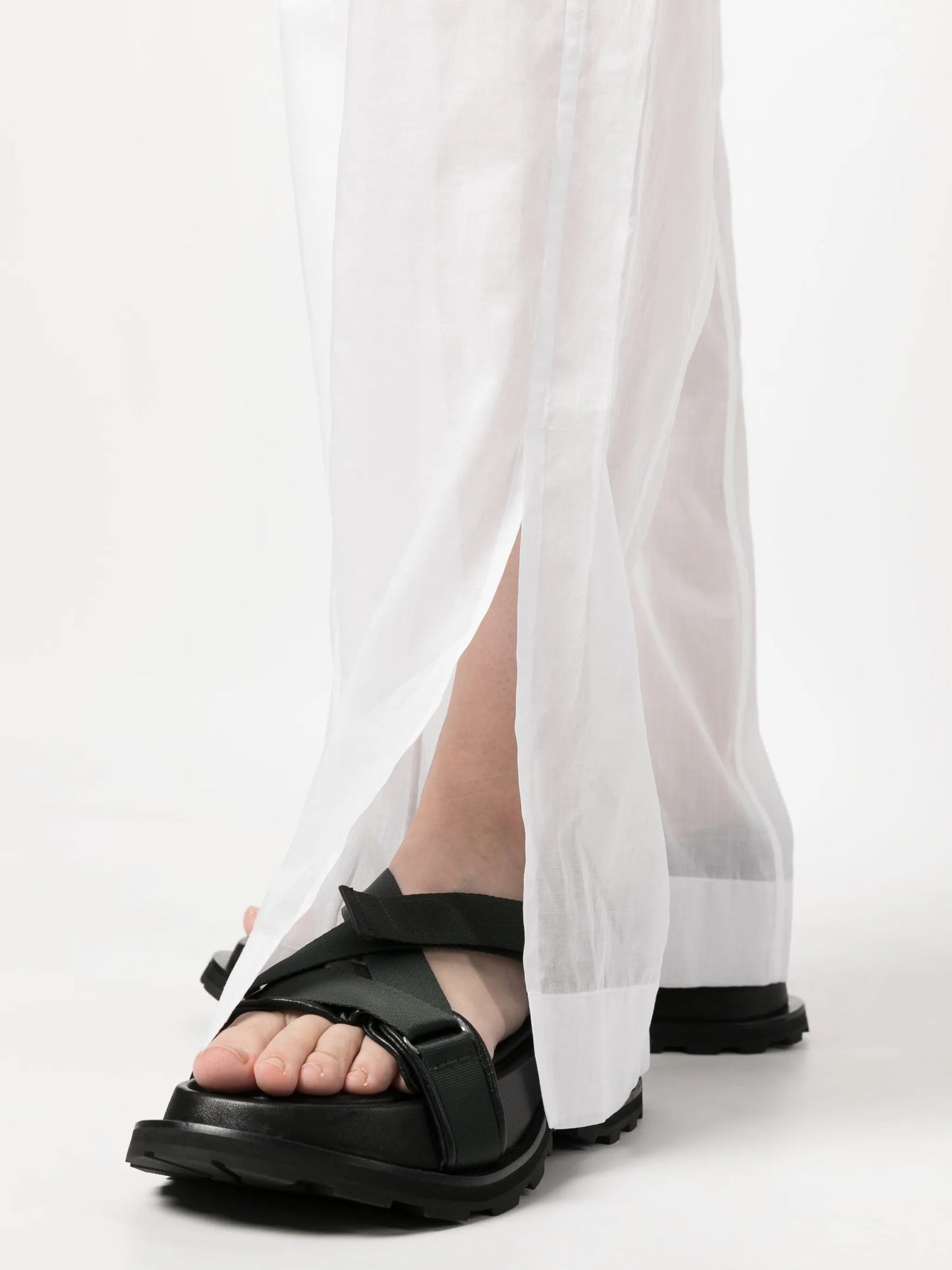 semi-sheer cotton trousers