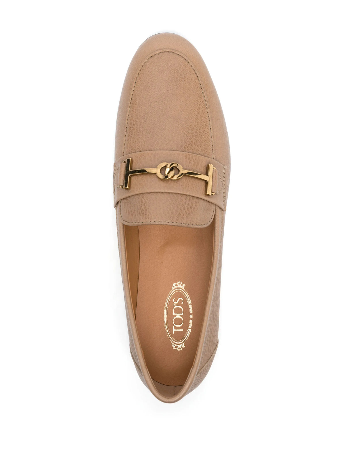 logo-plaque leather loafers