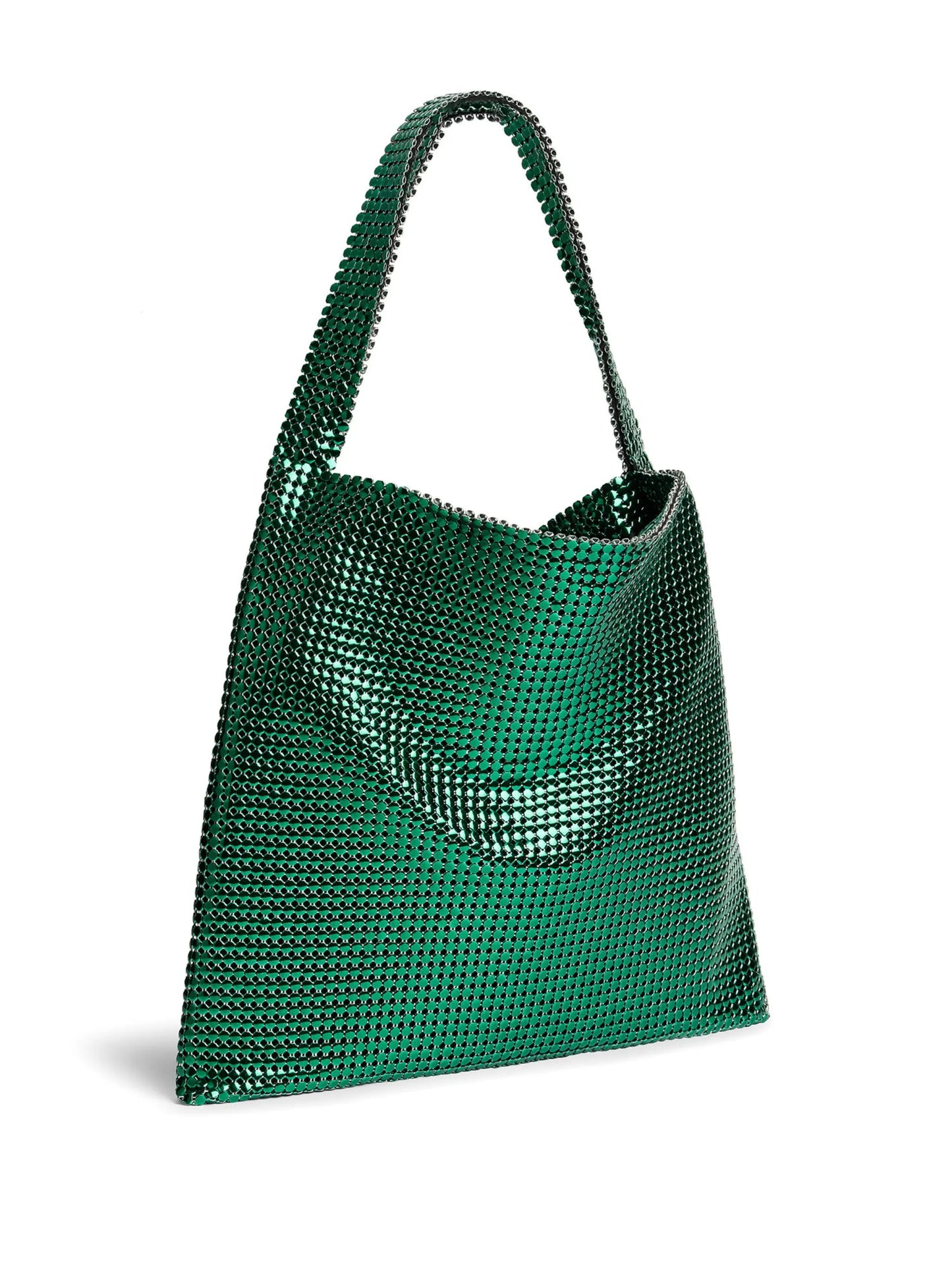 Pixel metallic-mesh tote bag