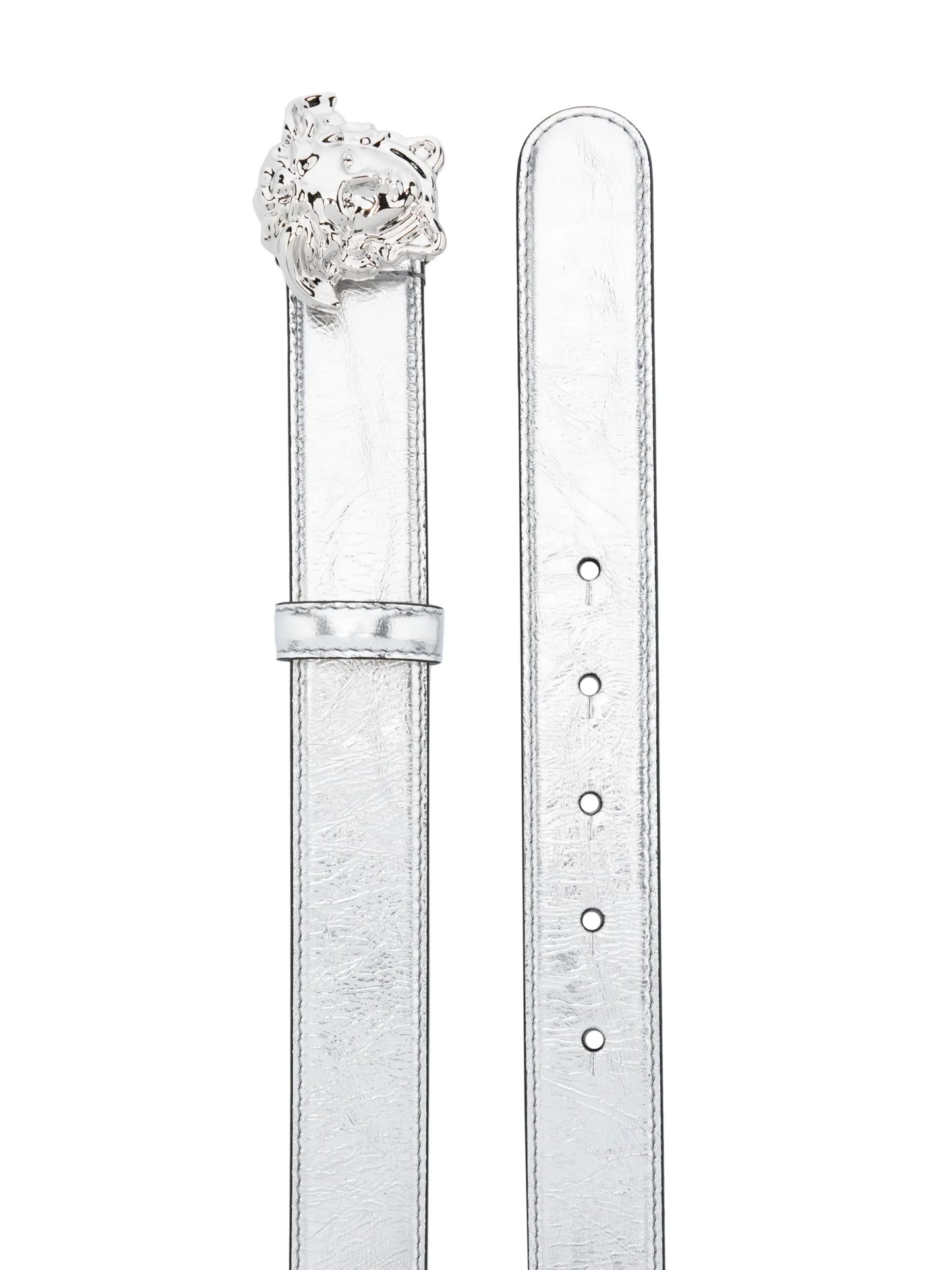 La Medusa metallic leather belt