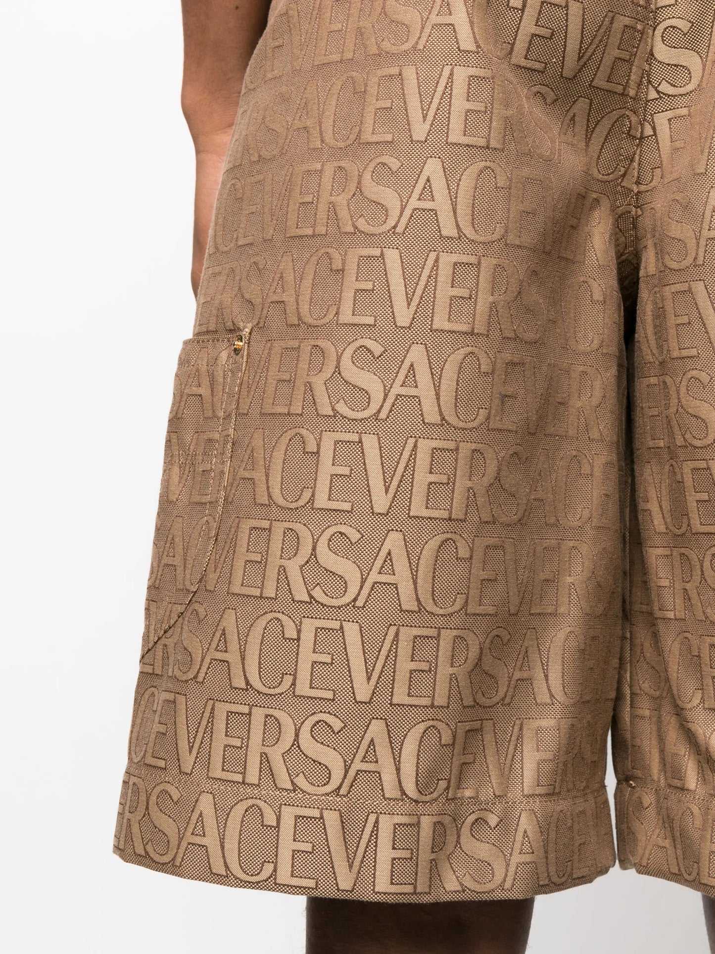 Versace Allover-jacquard bermuda shorts