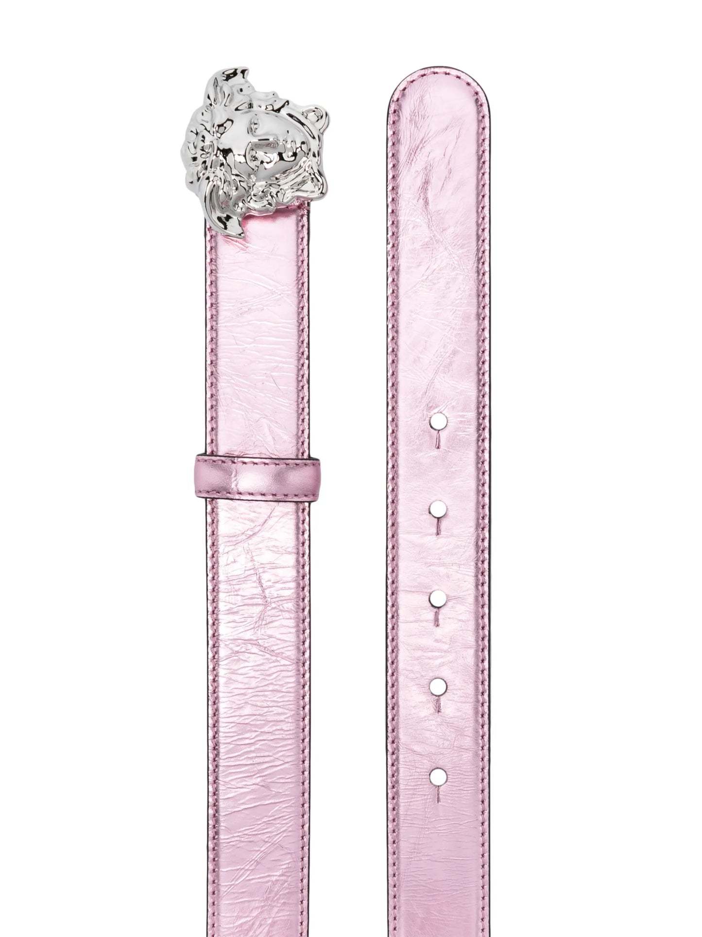 La Medusa metallic leather belt