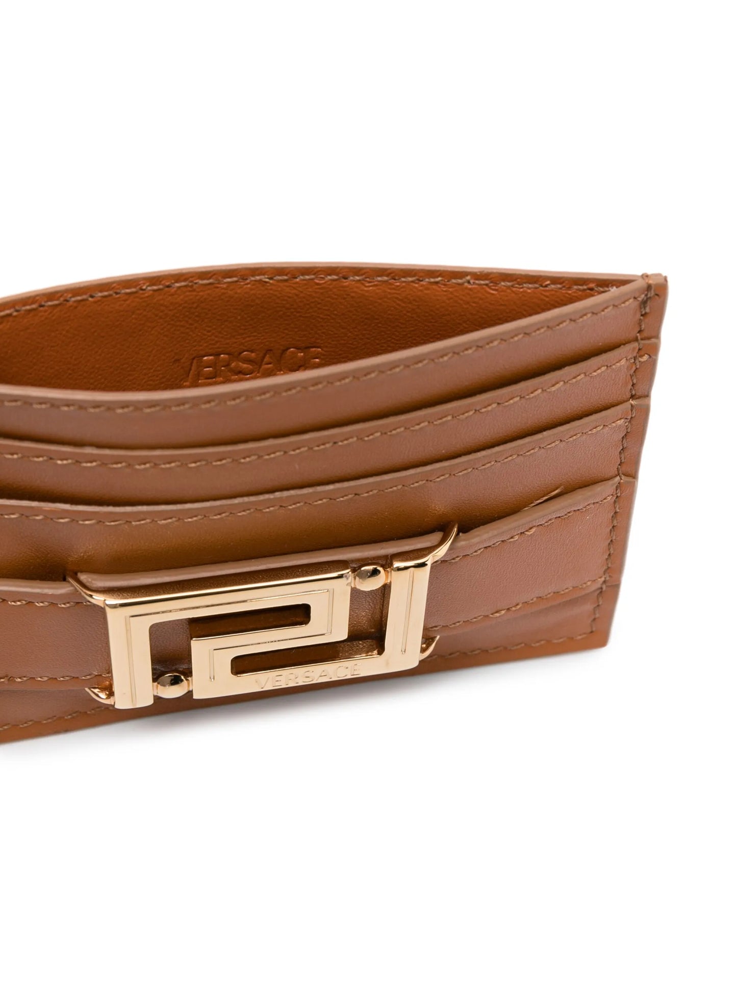 Greca Goddess leather cardholder