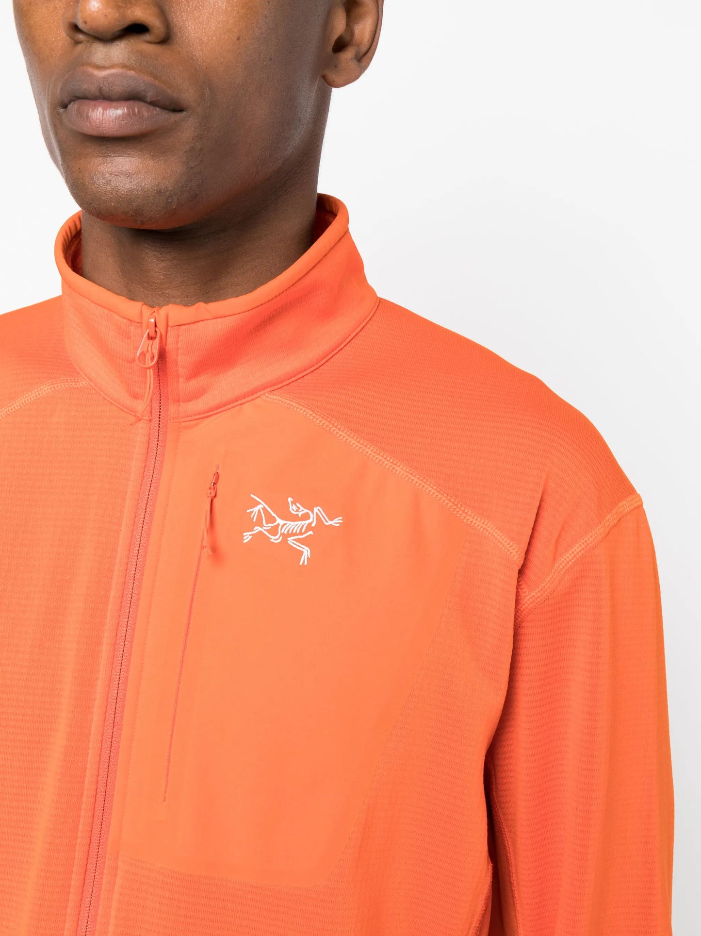 Delta high-neck zip-up jacket