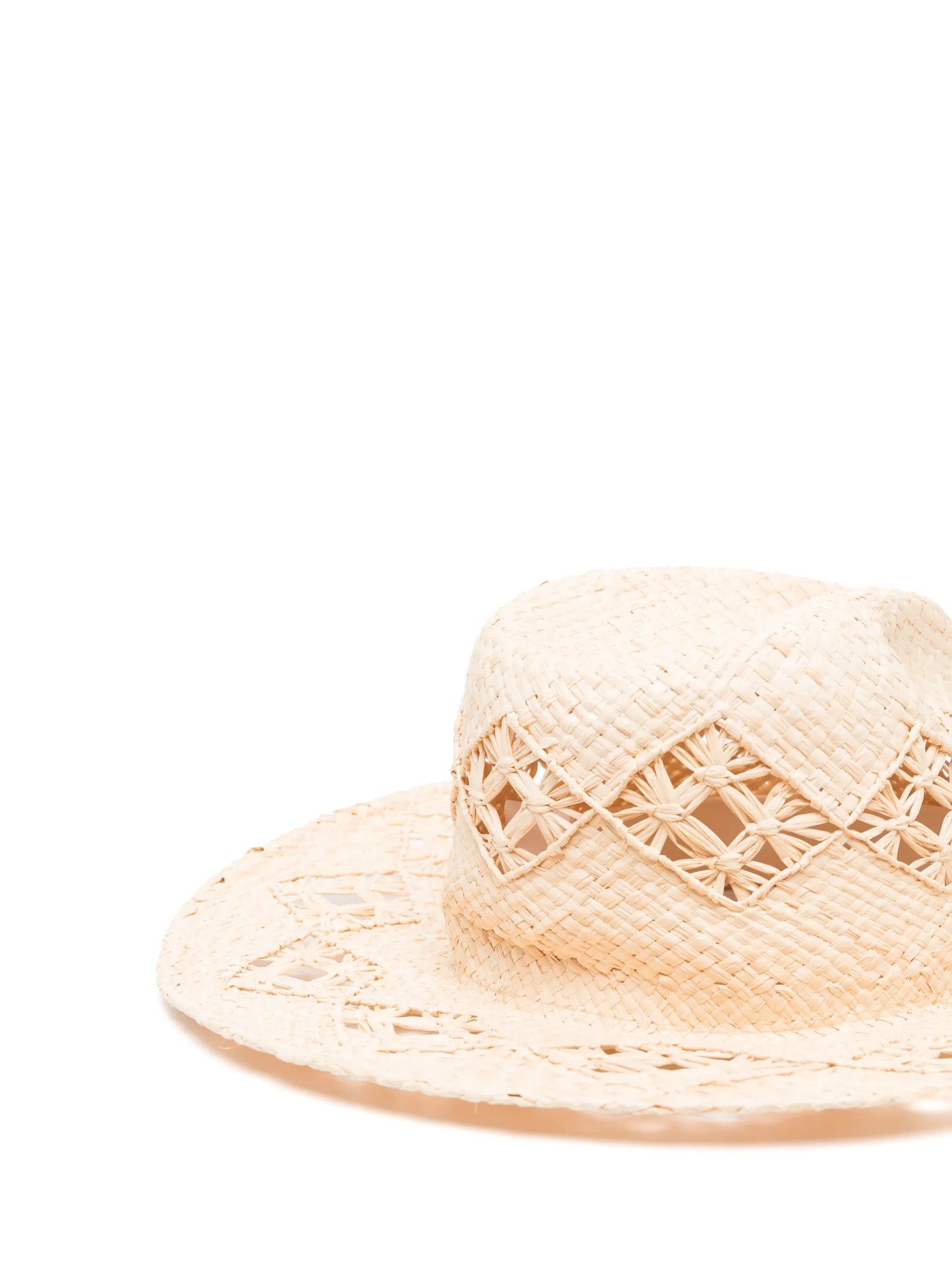interwoven-straw fedora hat