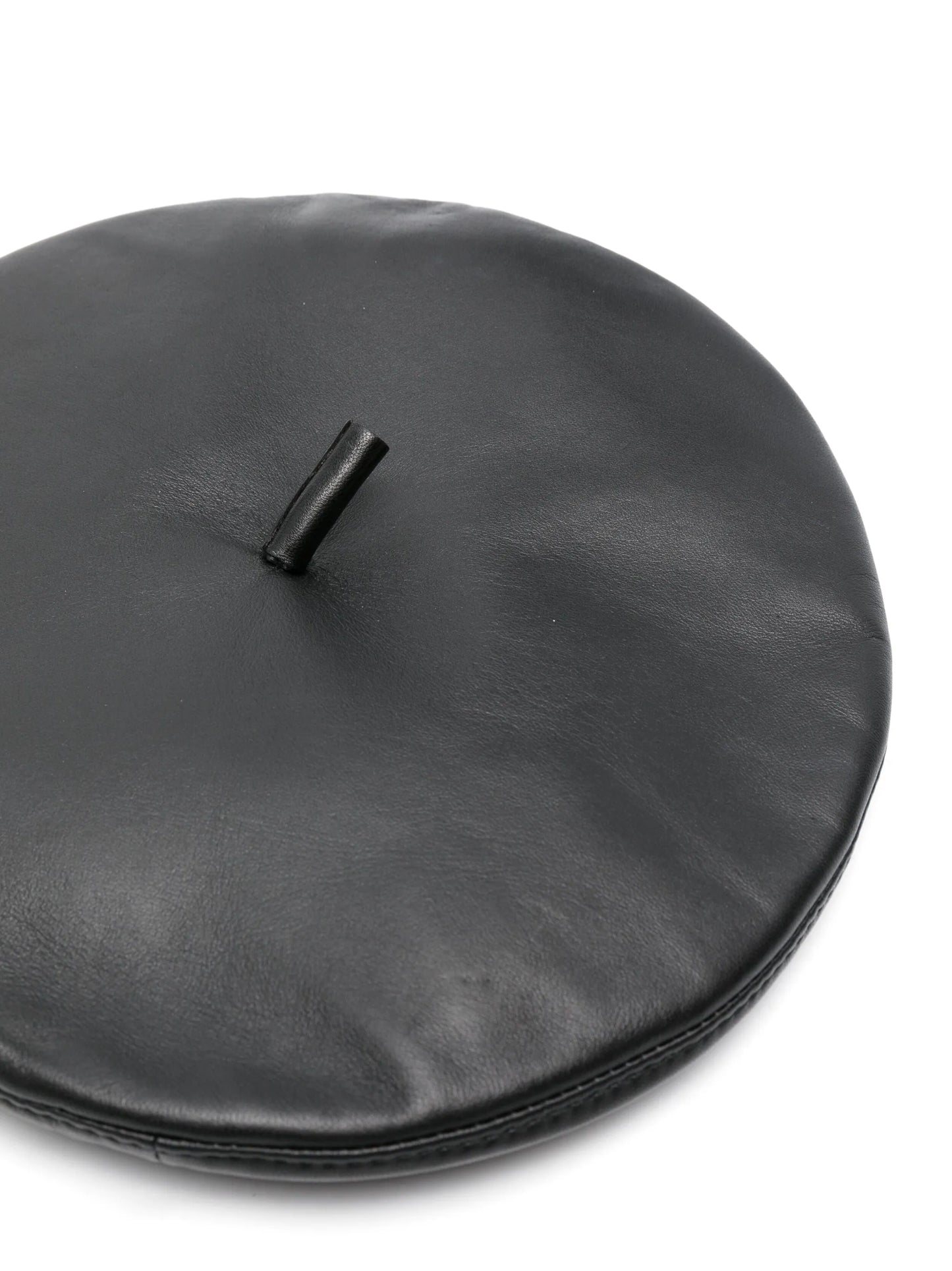 leather beret hat