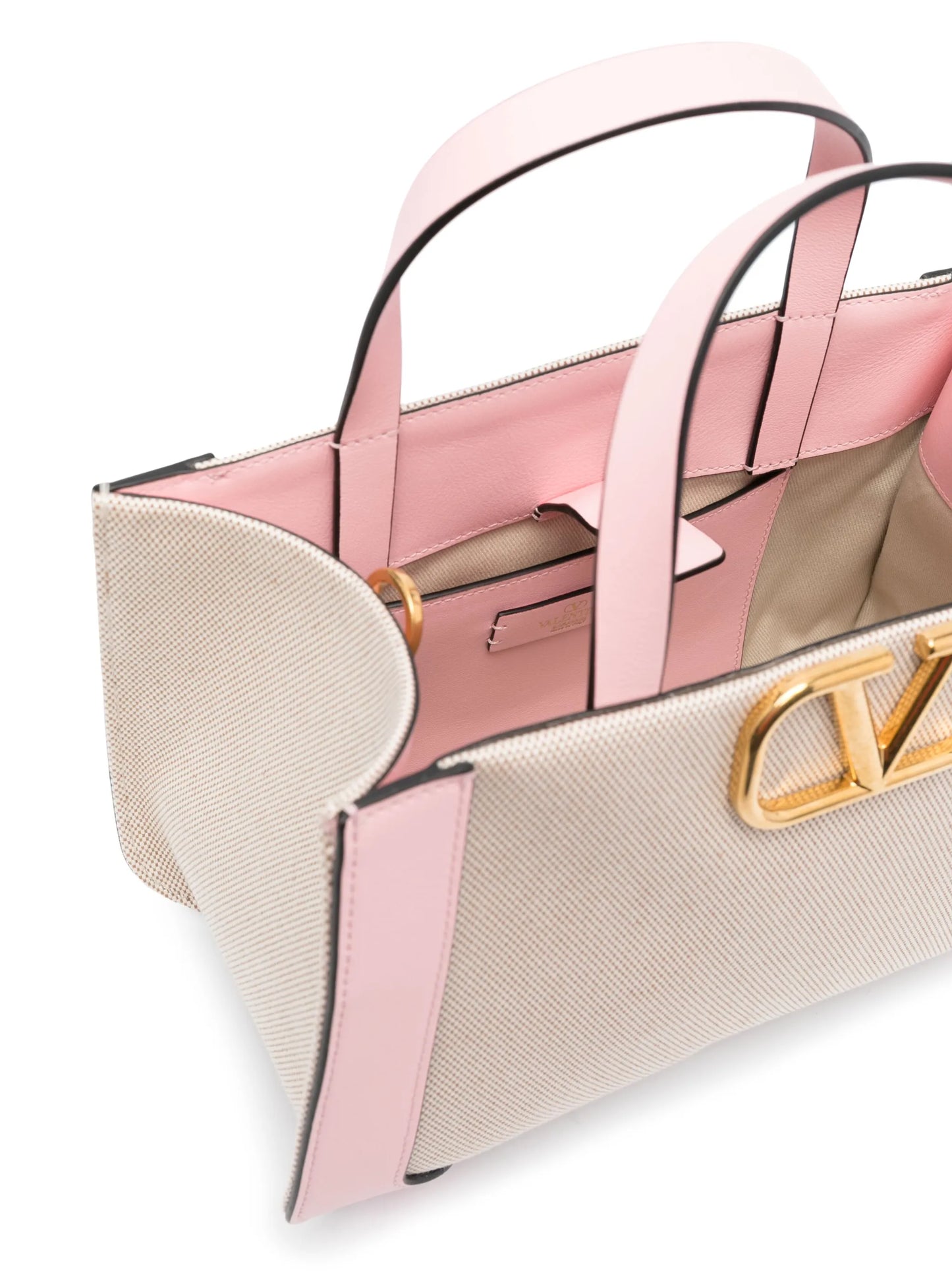 small VLogo Signature canvas tote bag
