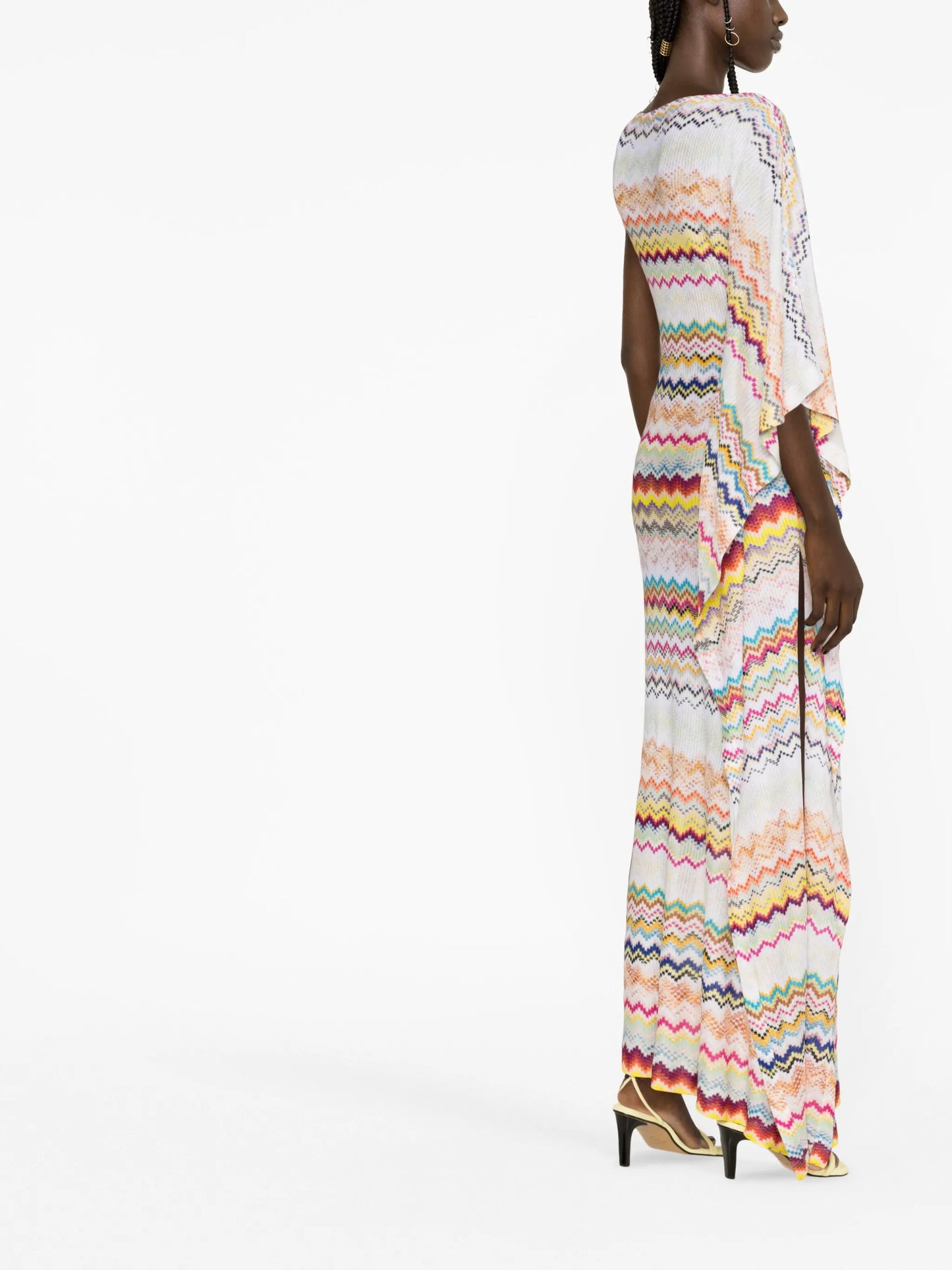 zigzag-print maxi dress
