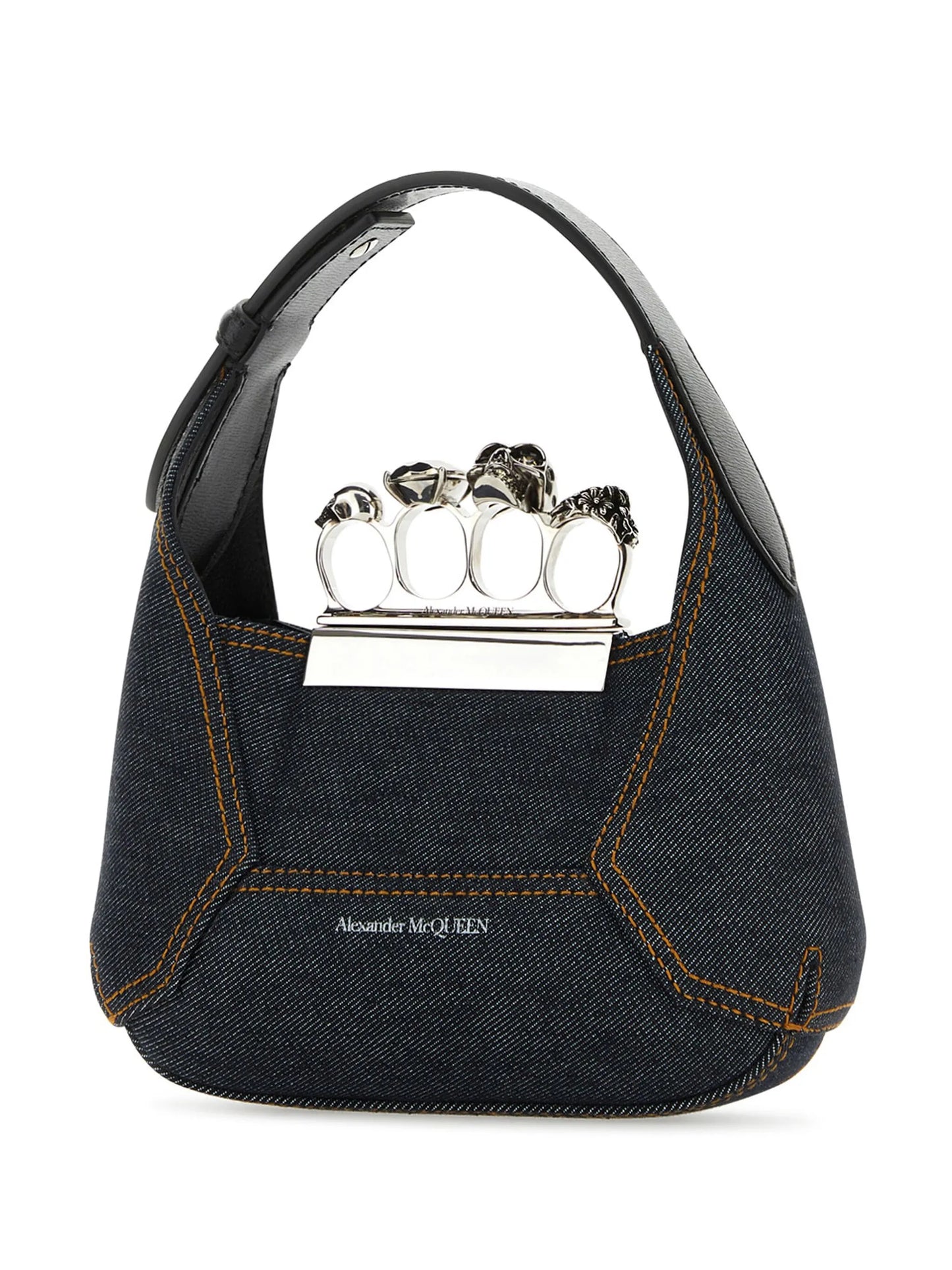 mini The Jewelled Hobo denim tote bag