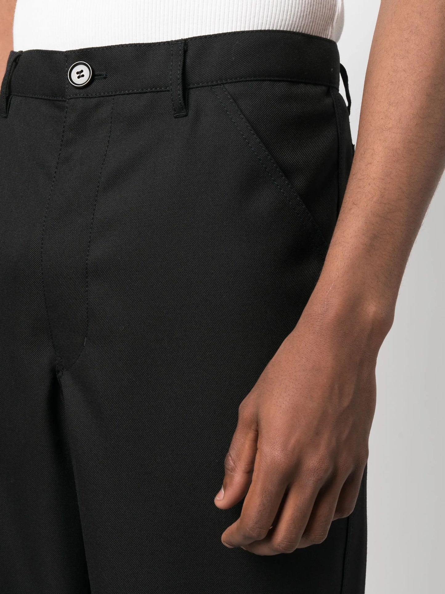 mid-rise straight-leg trousers