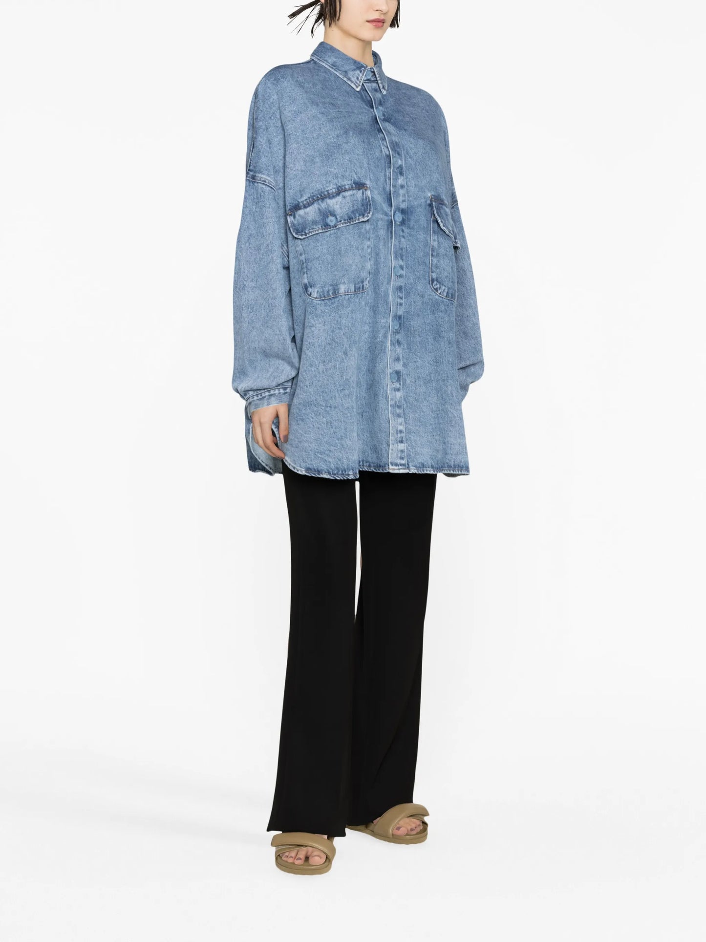 Dallas button-up oversized denim shirt
