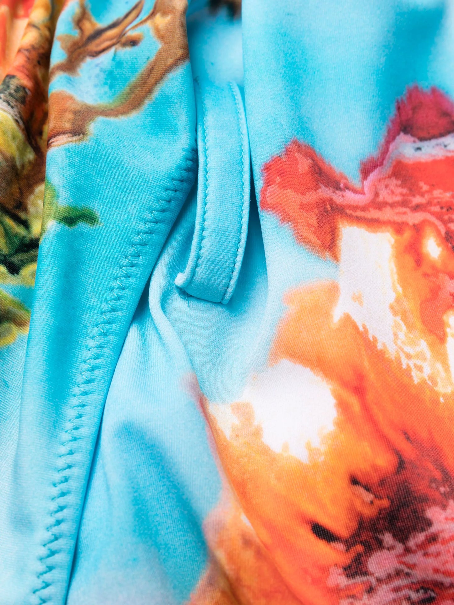 floral-print swimsuit