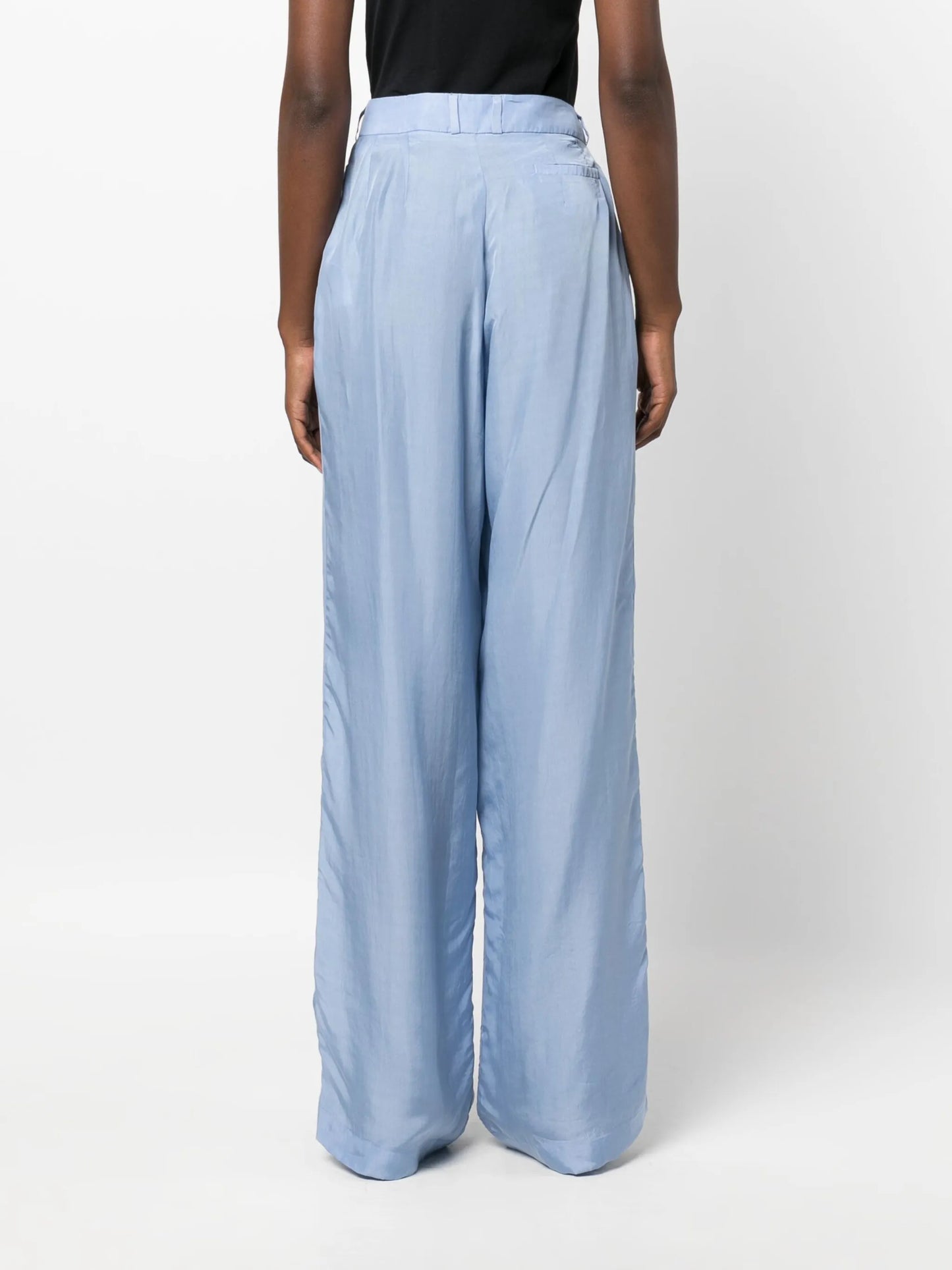 Tansy pleated wide-leg trousers