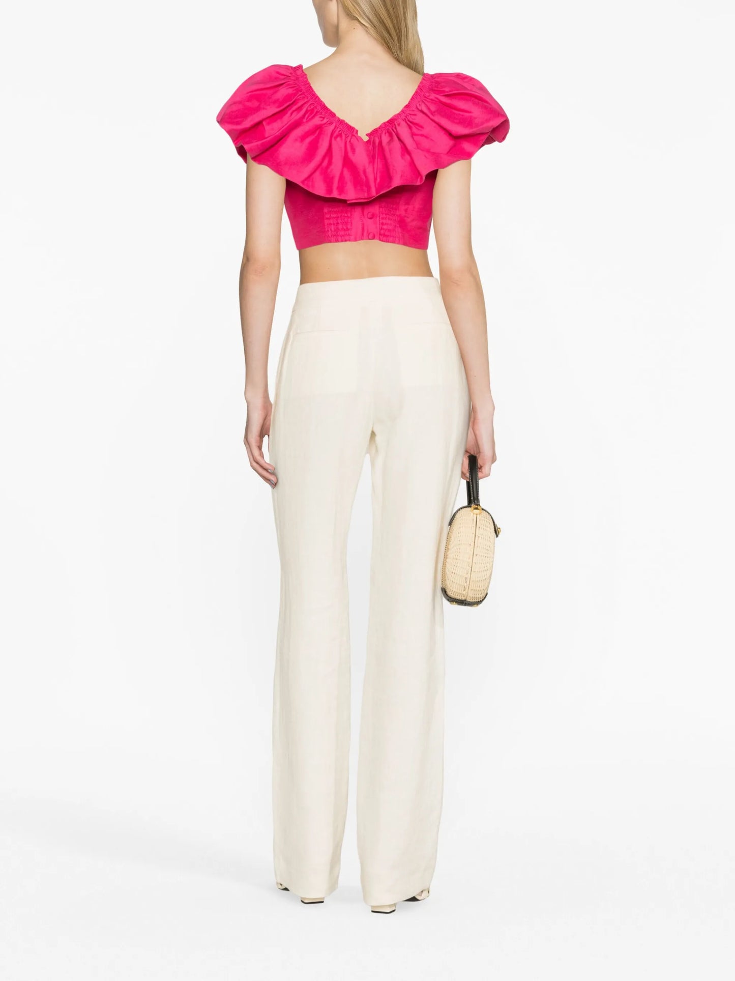 Florence ruffled crop top