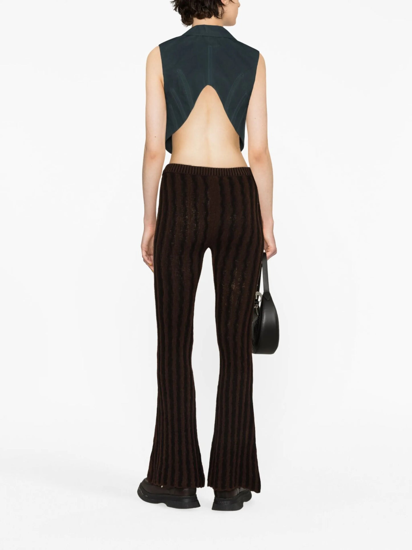 cropped cotton waistcoat