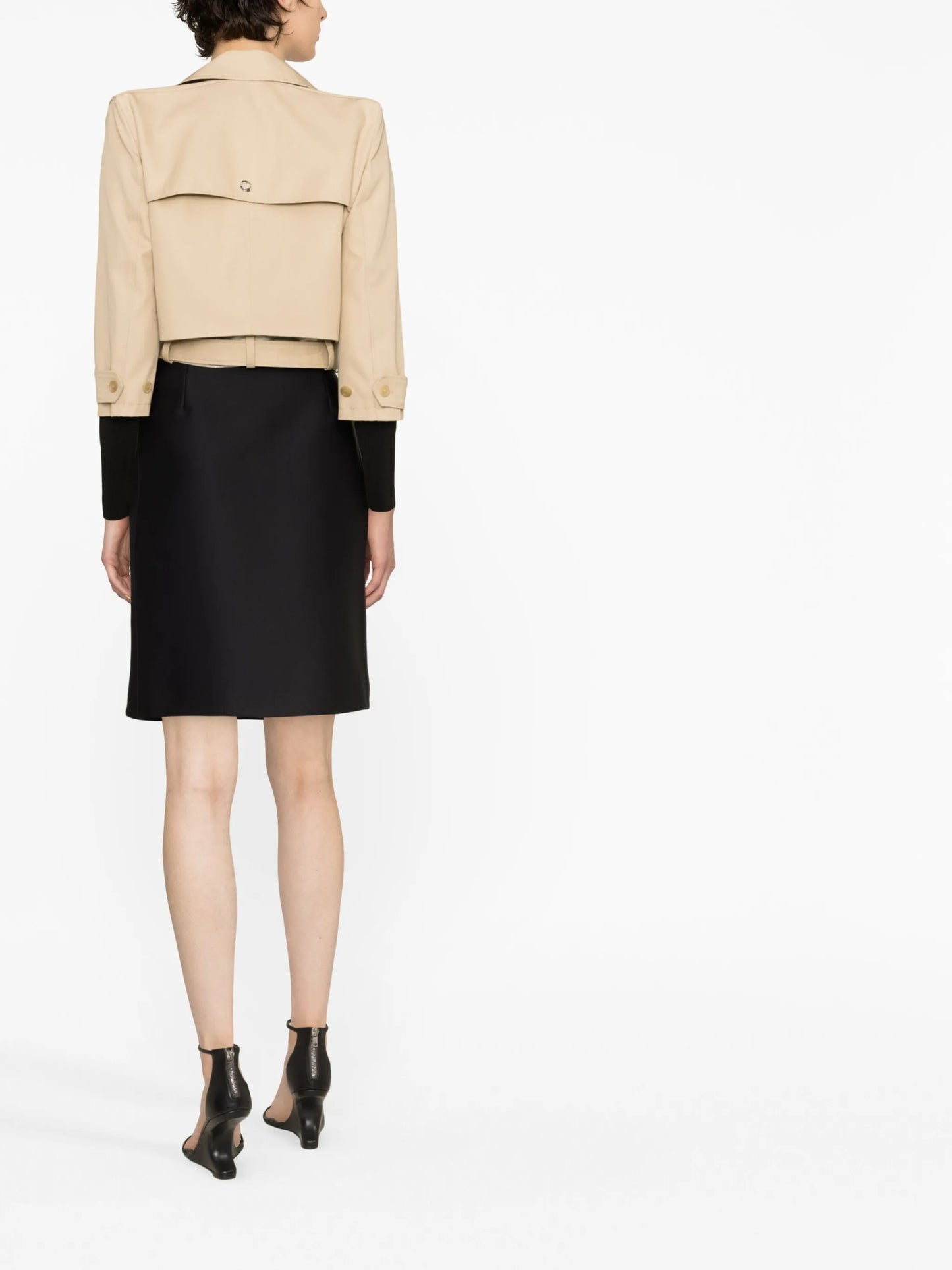 cropped trench jacket
