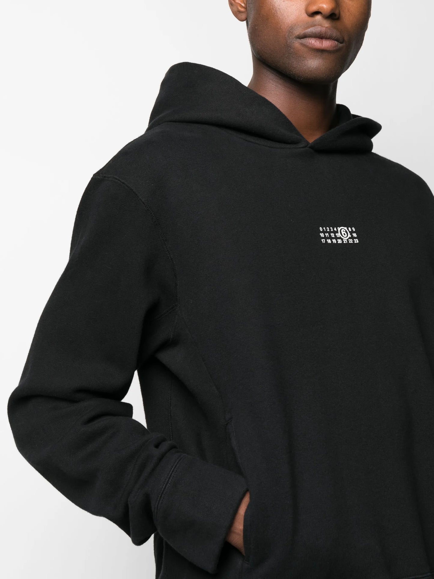embroidered-logo cotton hoodie
