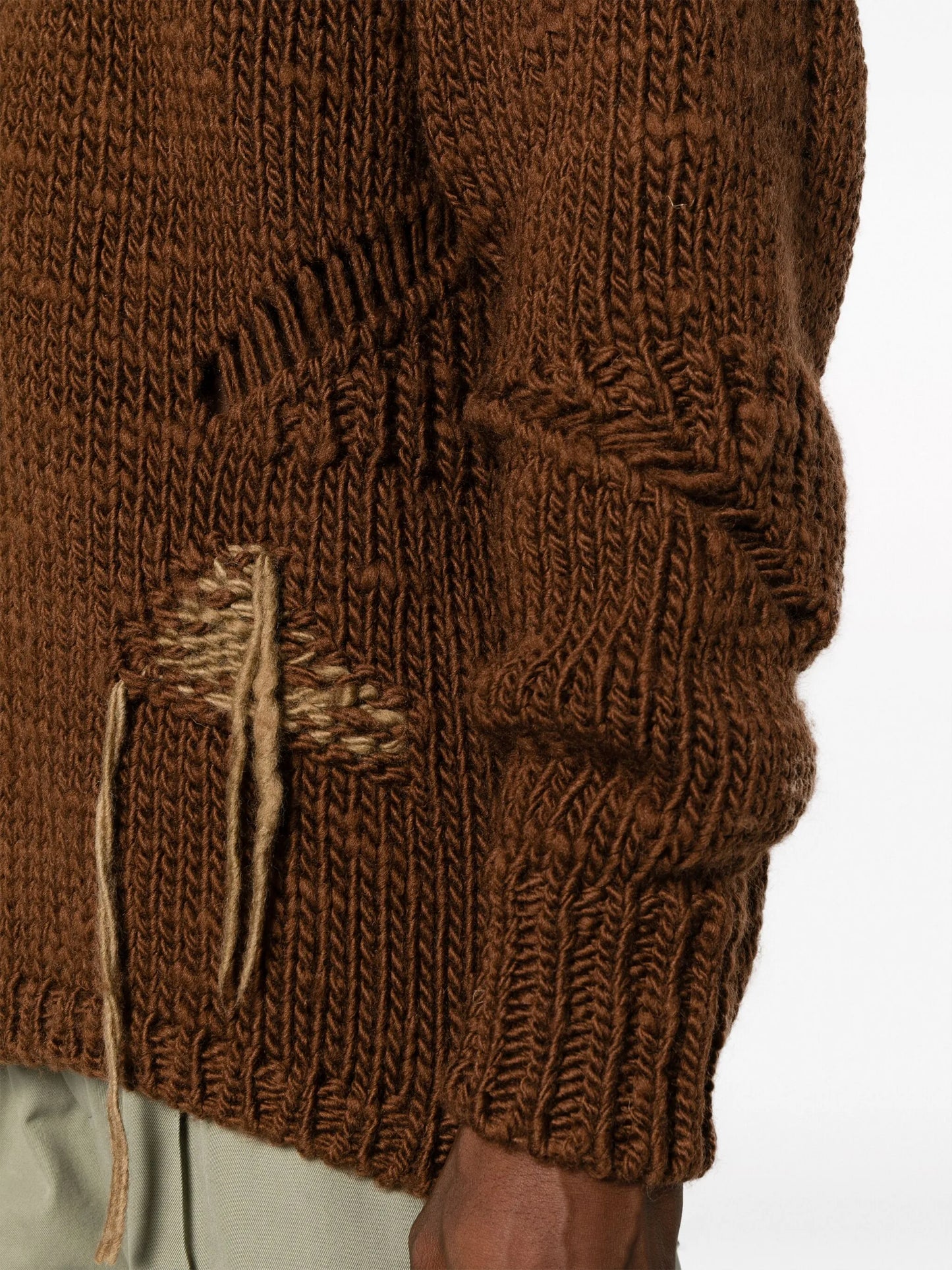 woven-logo wool jumper