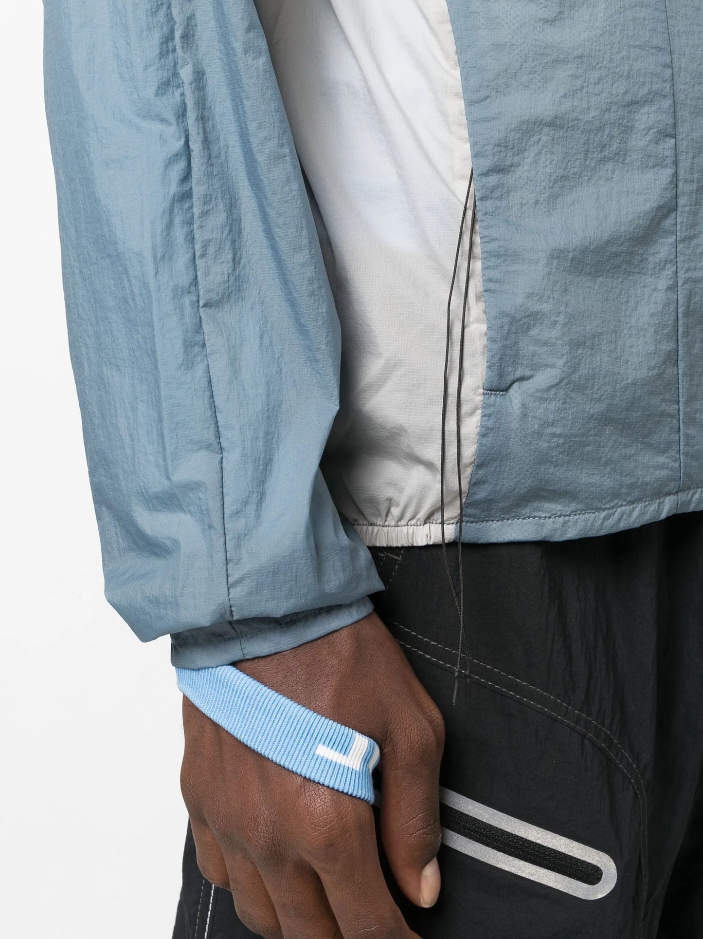 hooded zip-up lightweight jacket