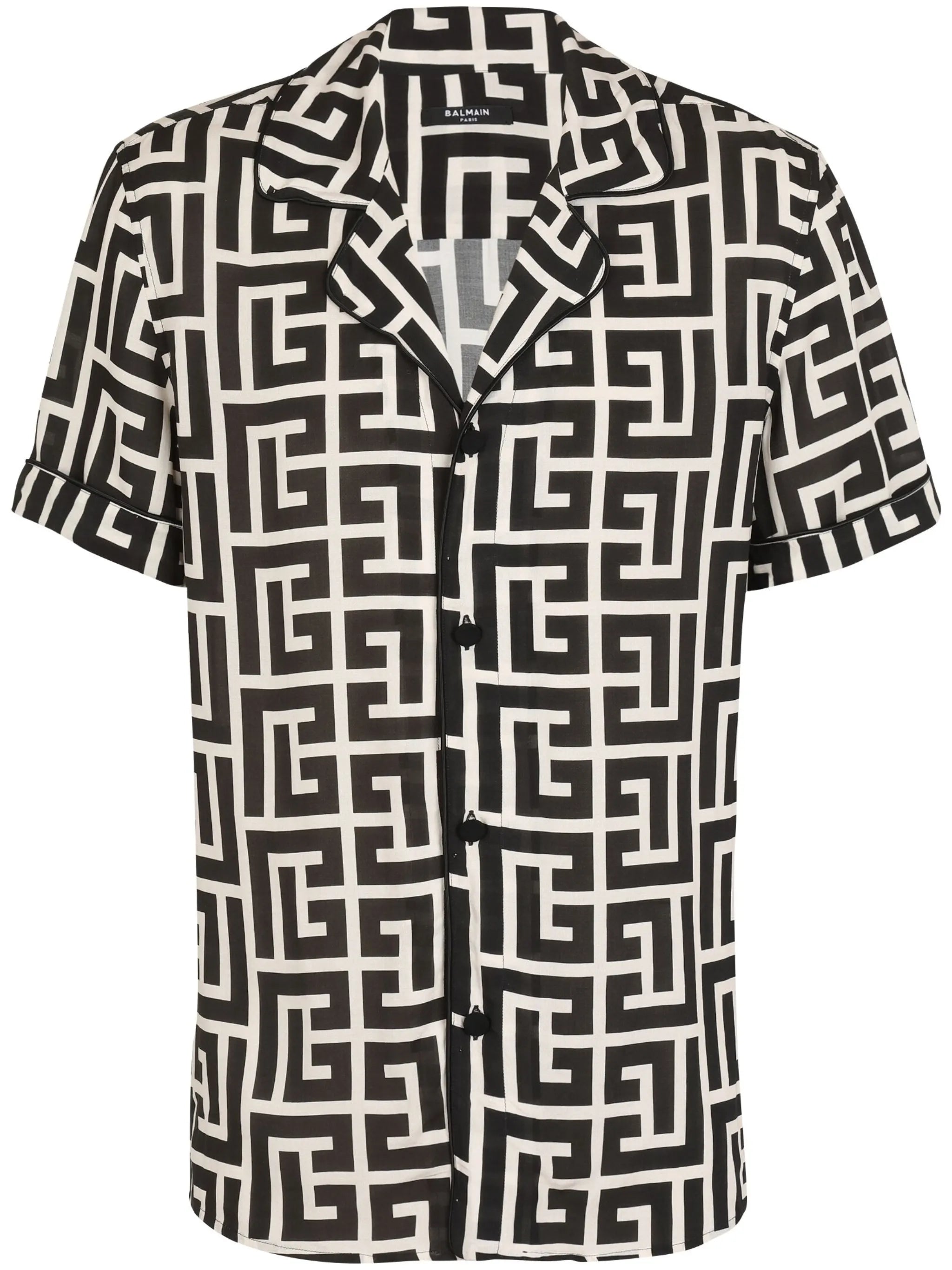 monogram-print pyjama top