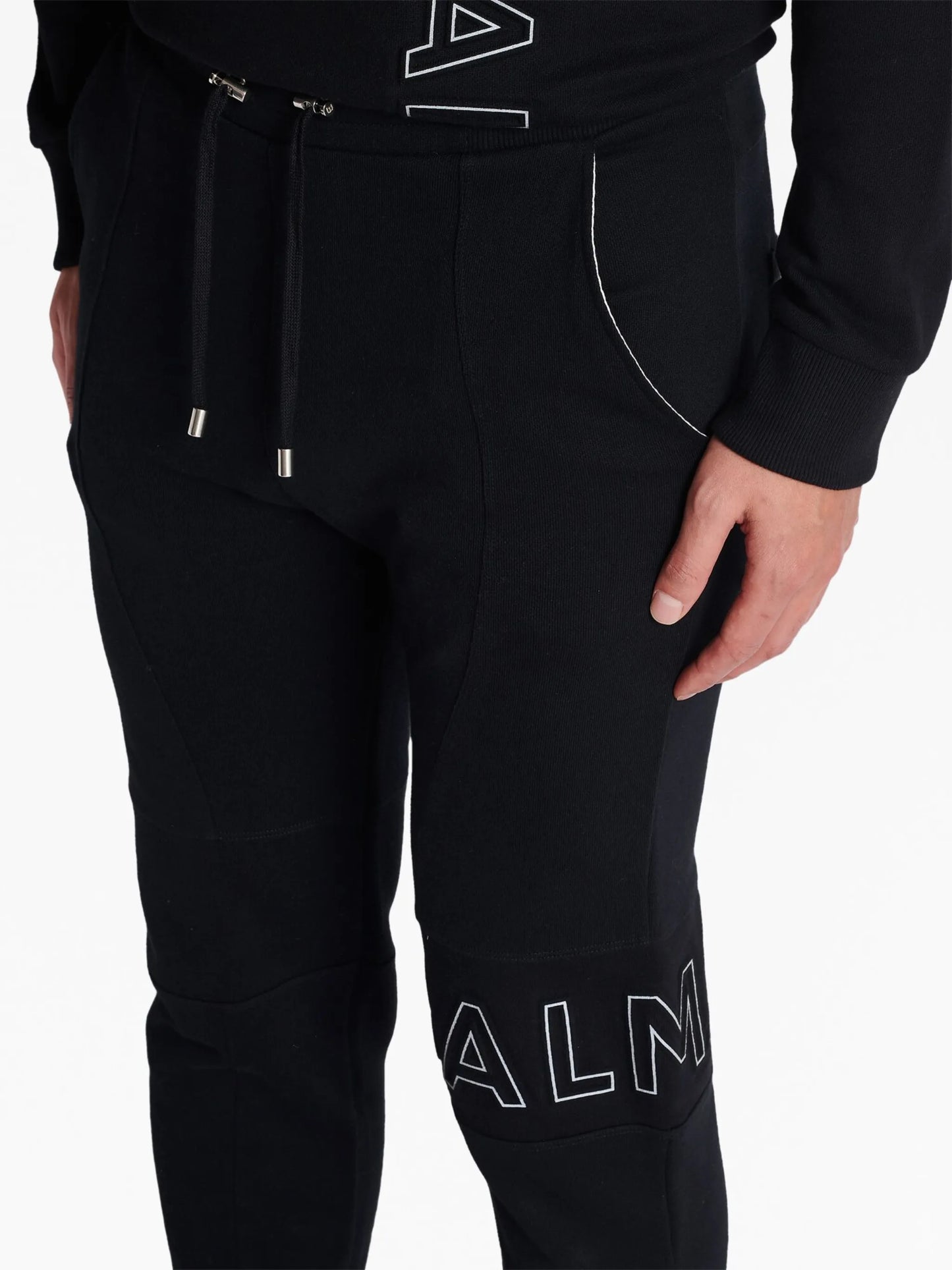 reflective-detail drawstring track pants