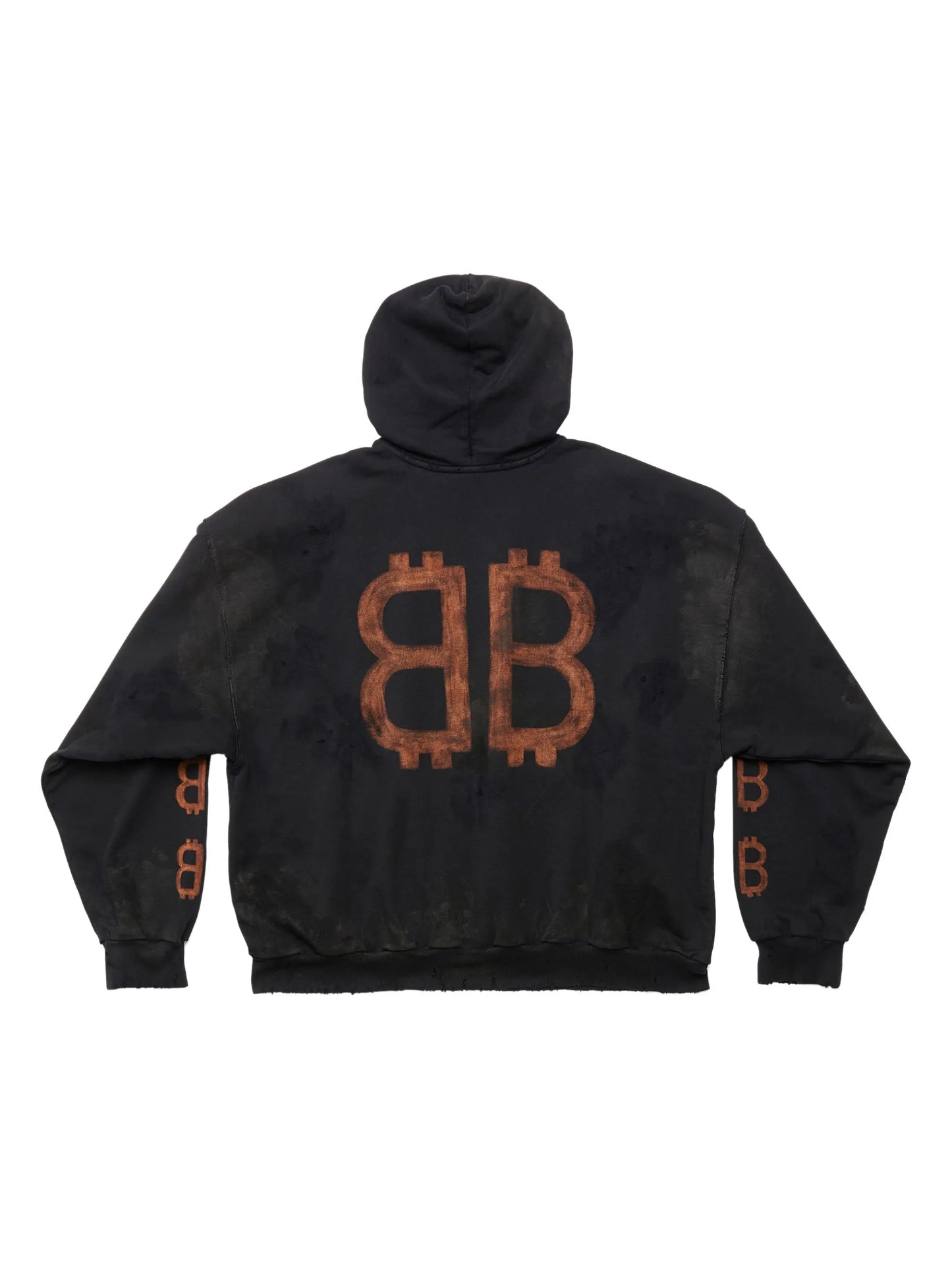 Crypto distressed hoodie