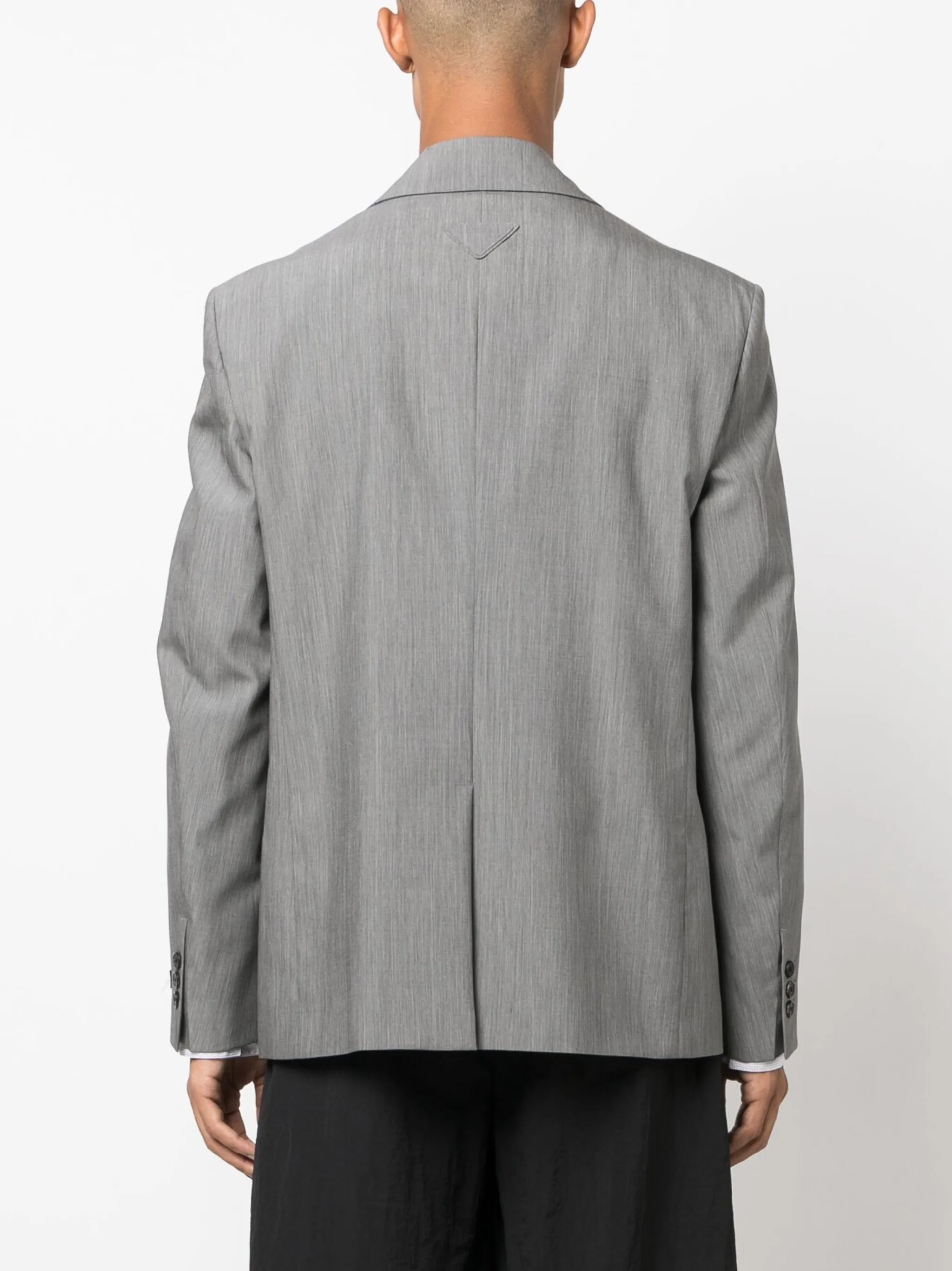 single-breasted wool-mohair blazer