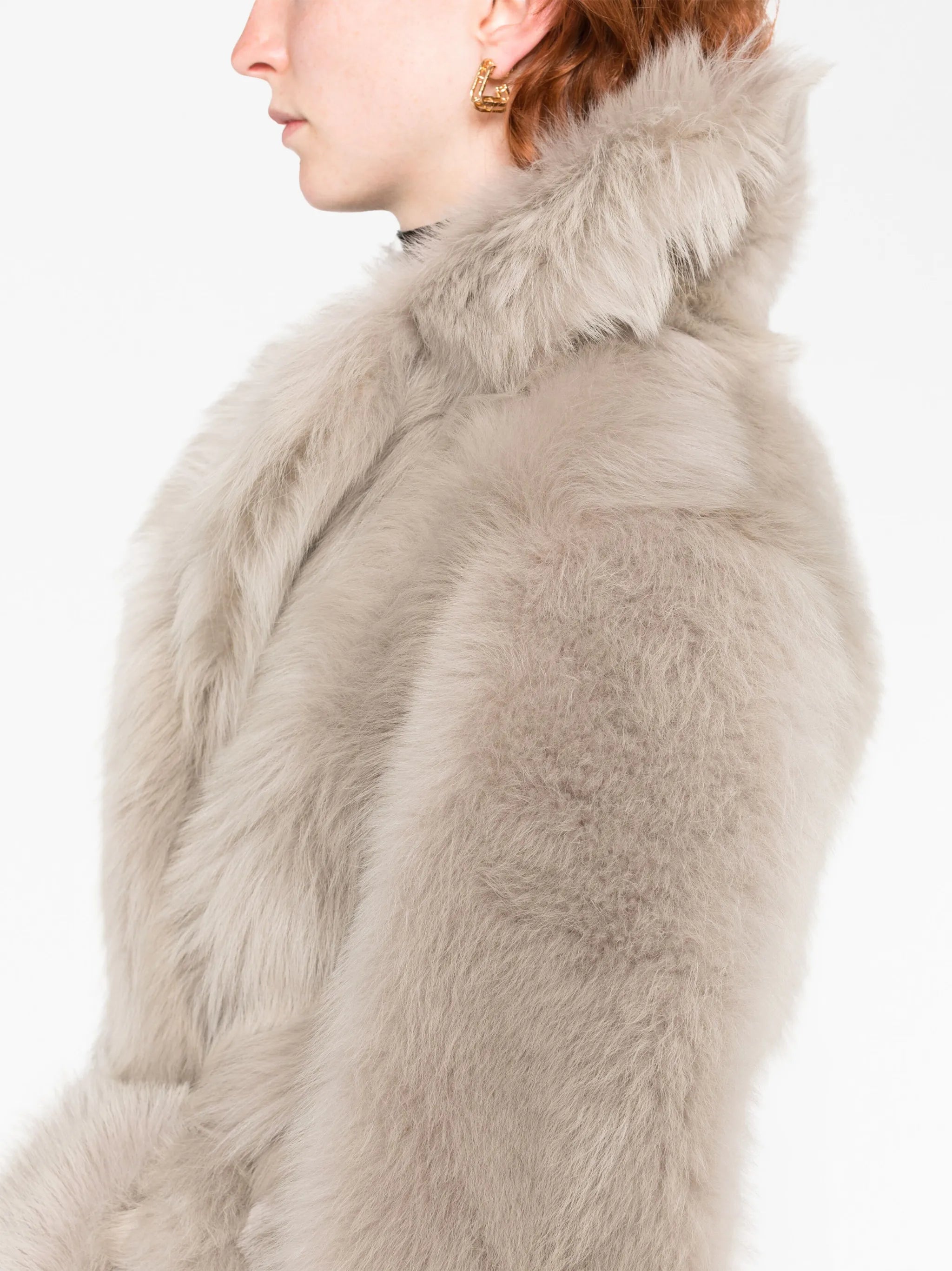 single-breasted belted coat