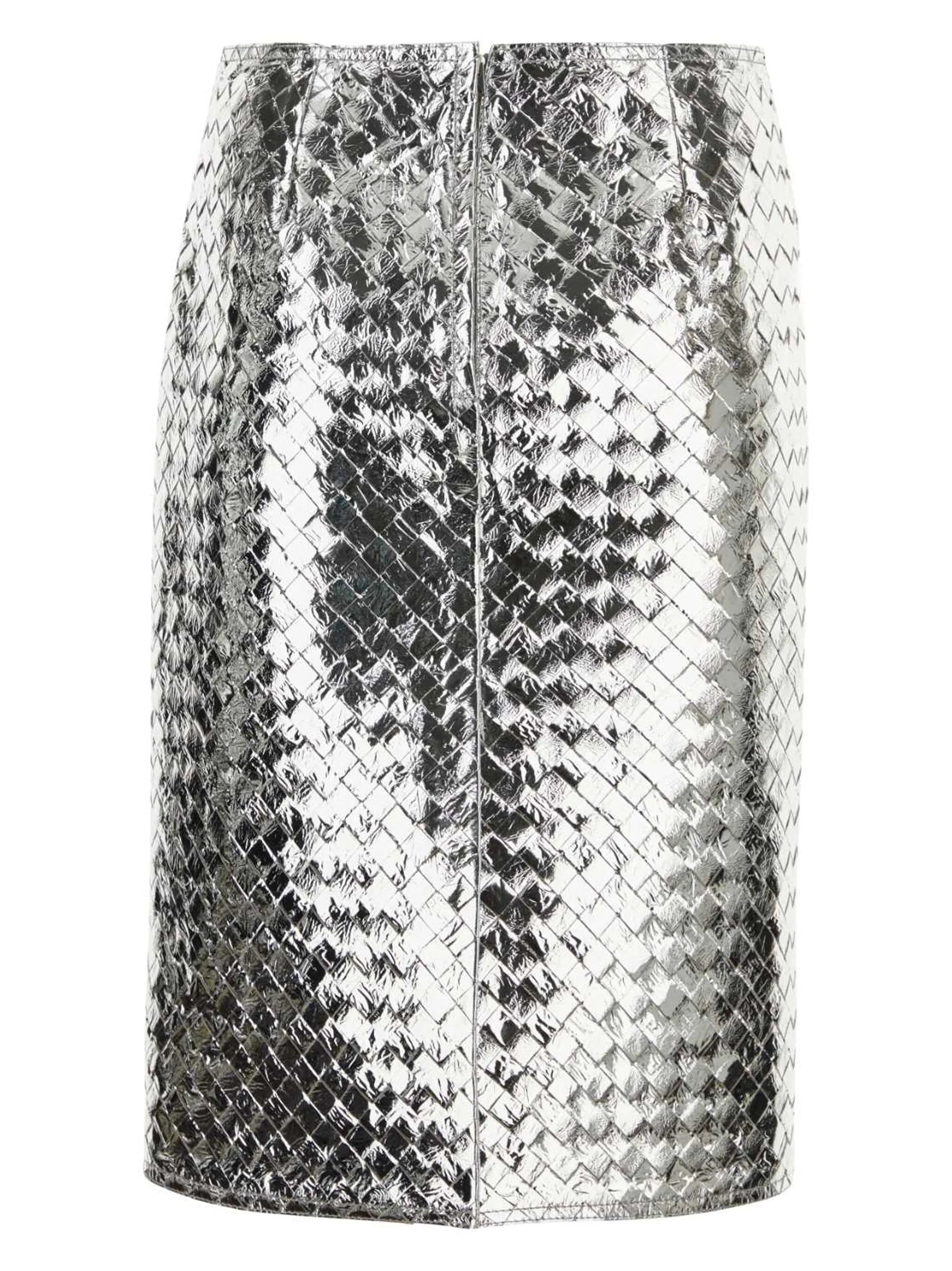 Intrecciato pencil skirt