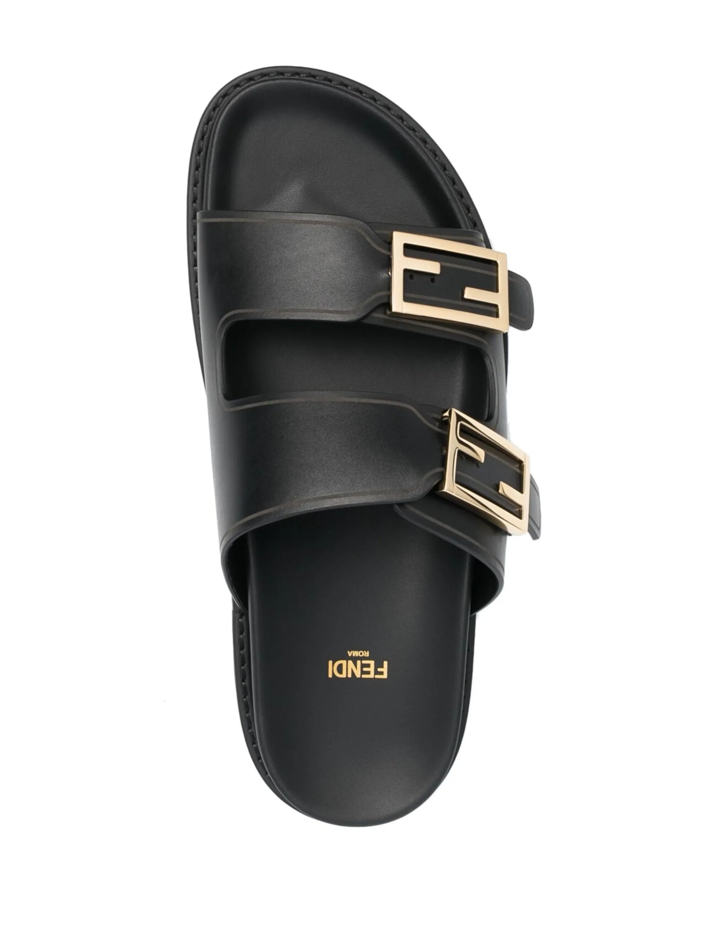 Fendi Feel logo-buckle slides