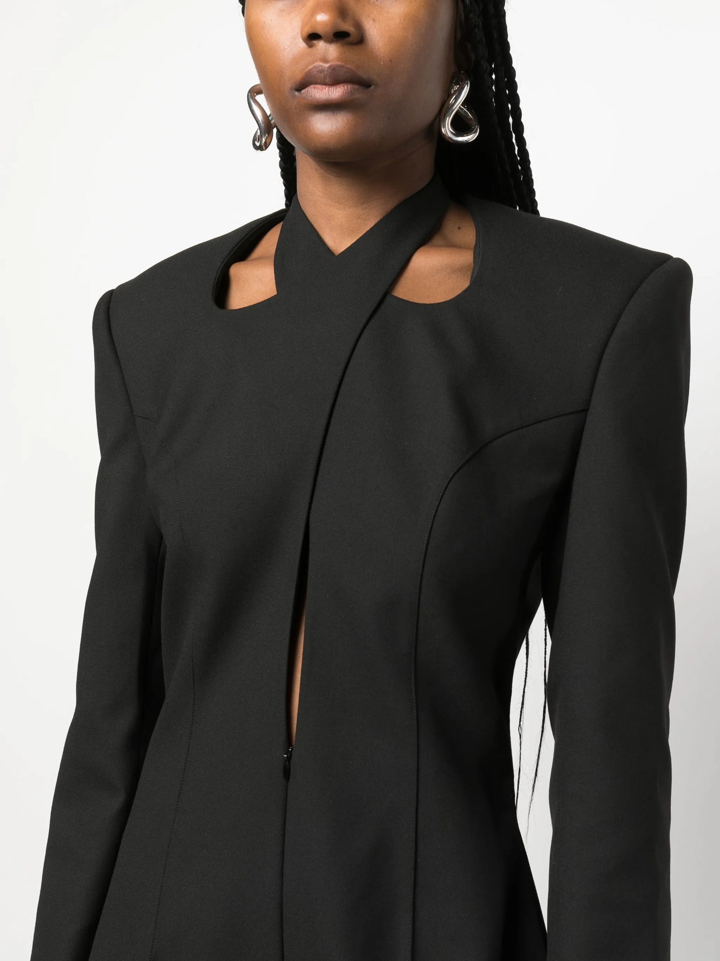 cut-out crepe jumpsuit