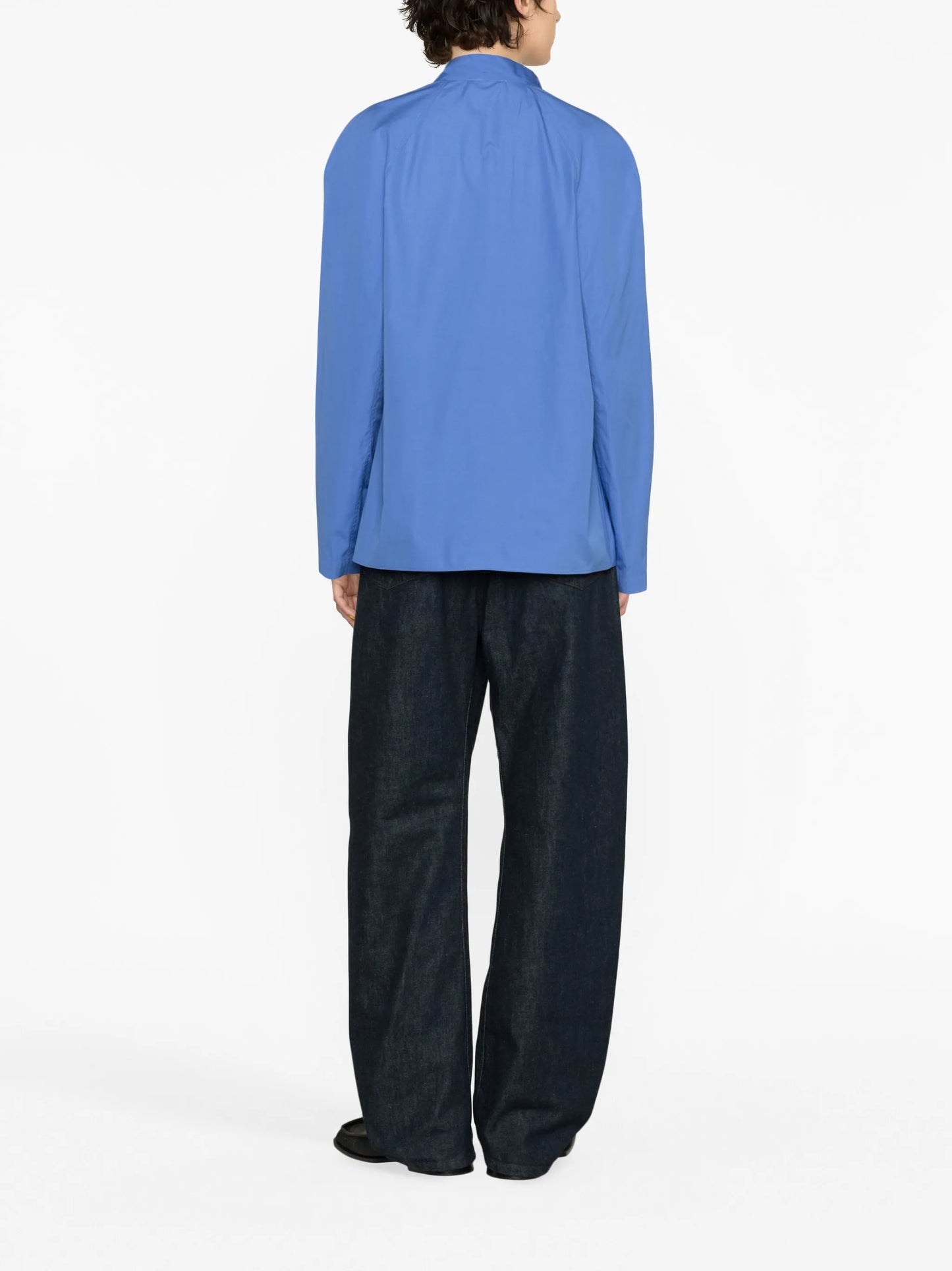Ascot cotton-poplin blouse