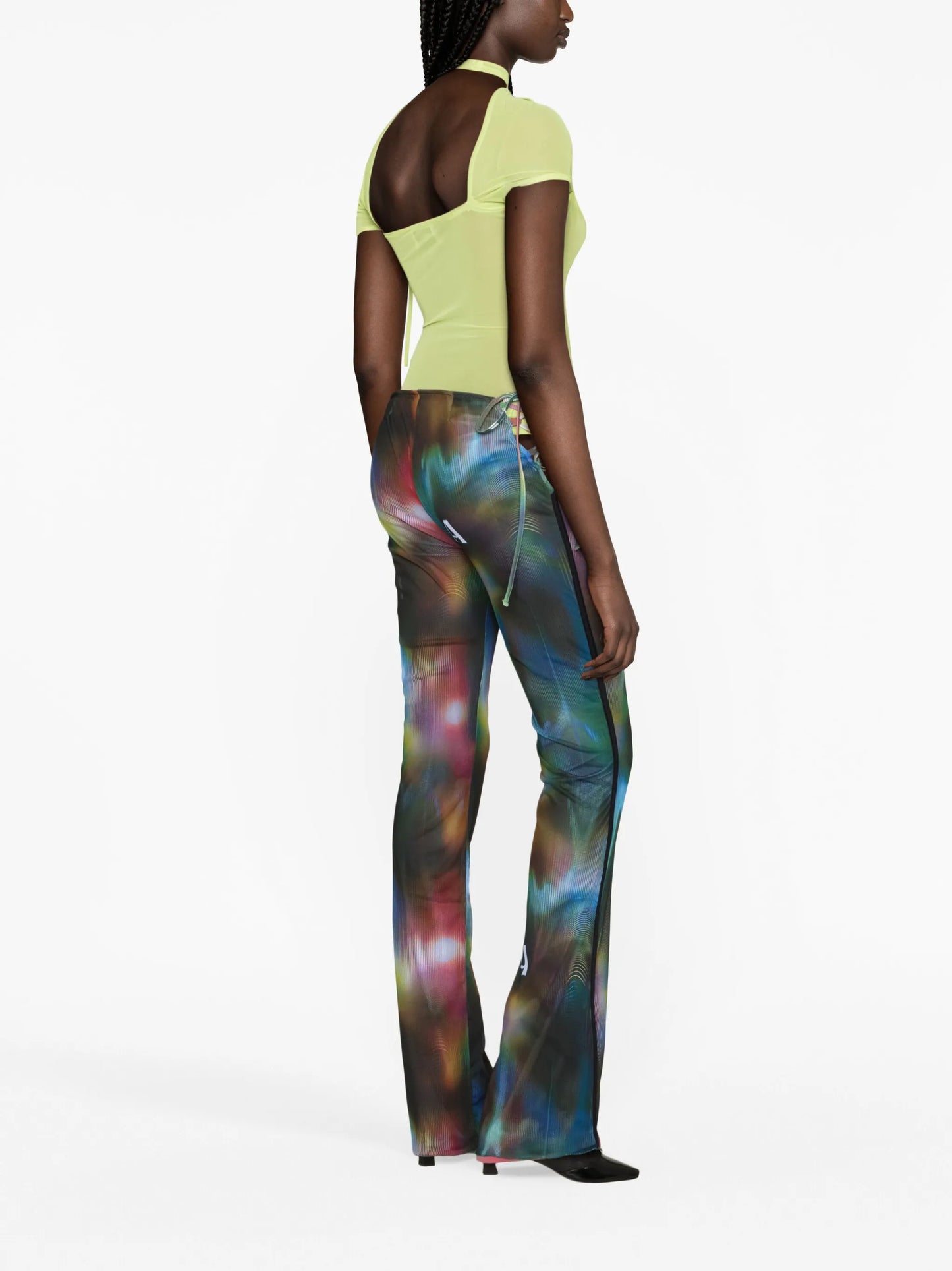 Interlude mesh flared trousers