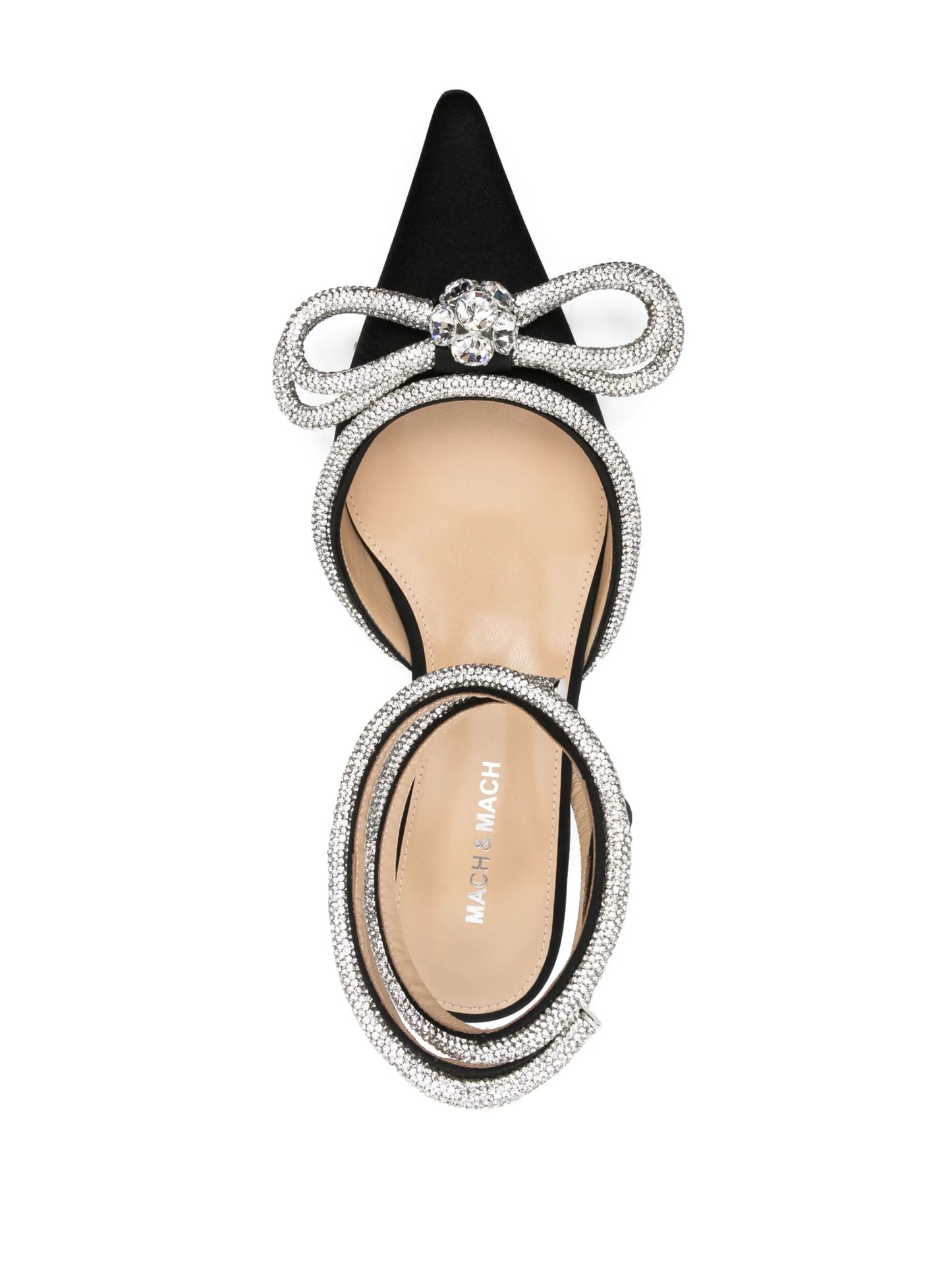 Double Bow satin ballerina shoes