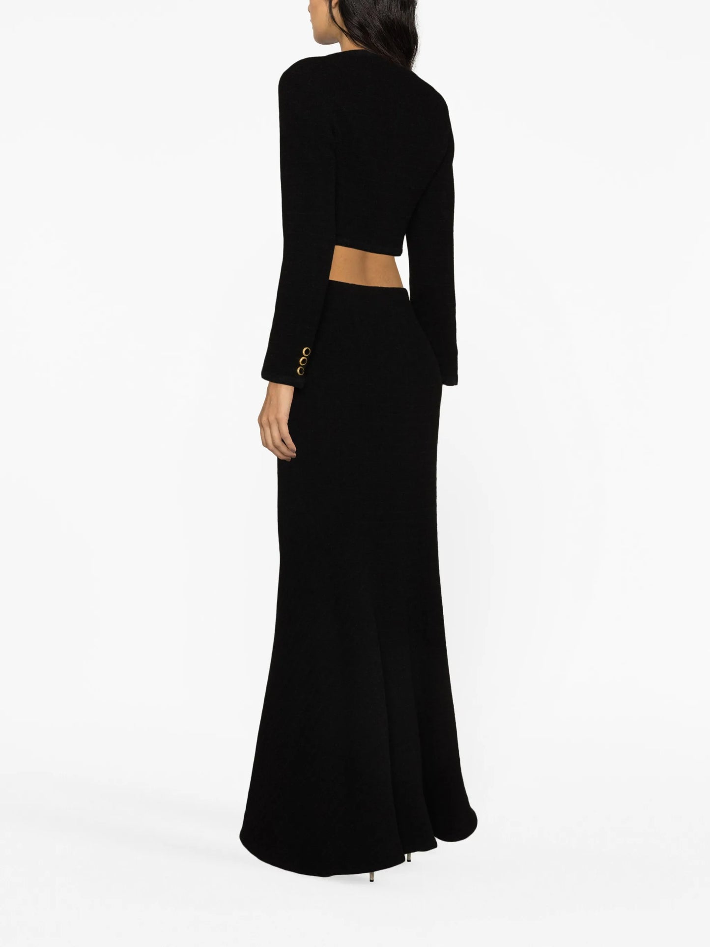 bouclé maxi skirt