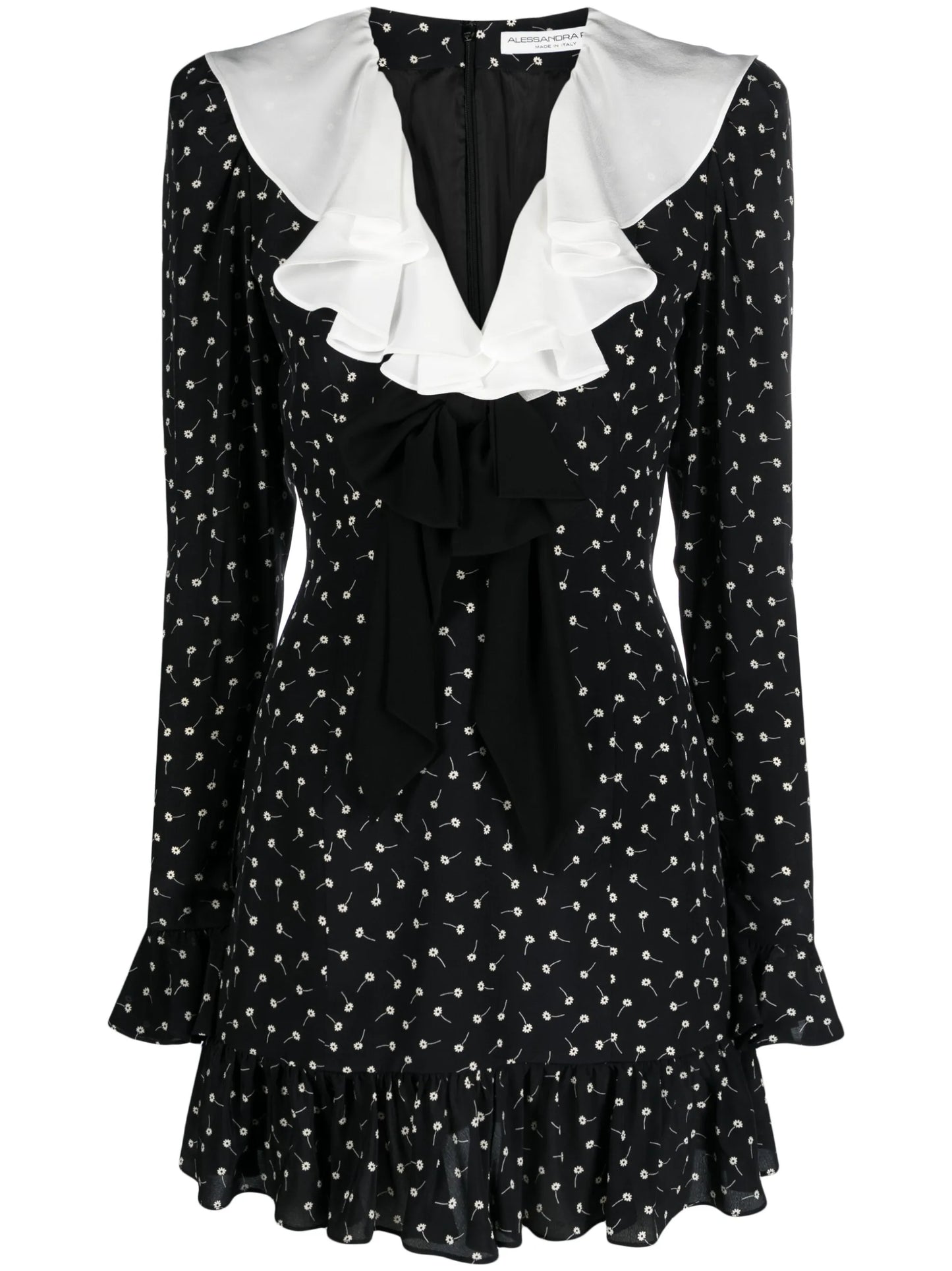 floral-print silk minidress