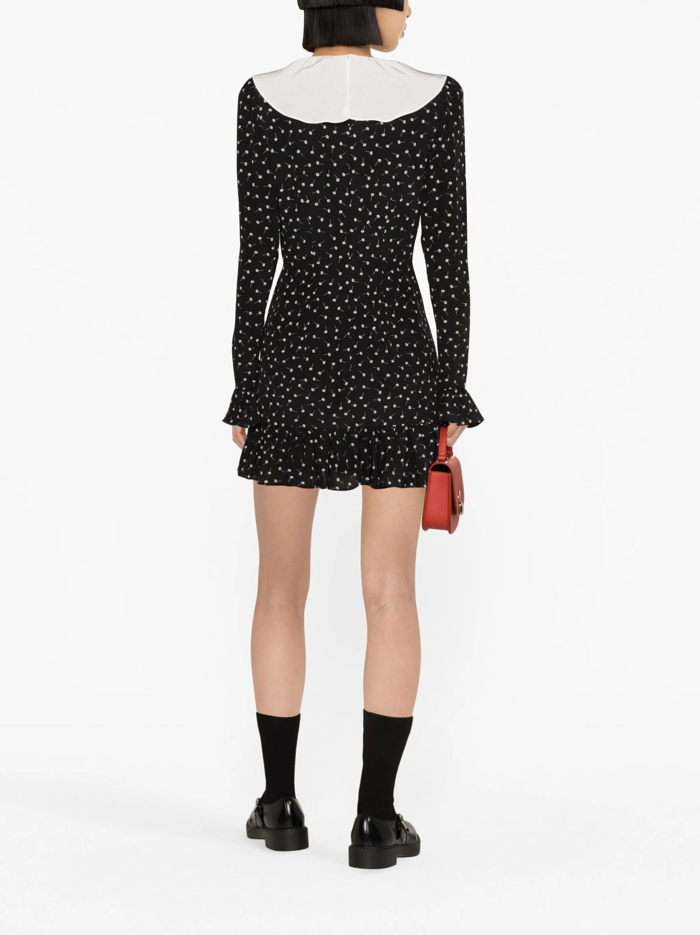 floral-print silk minidress