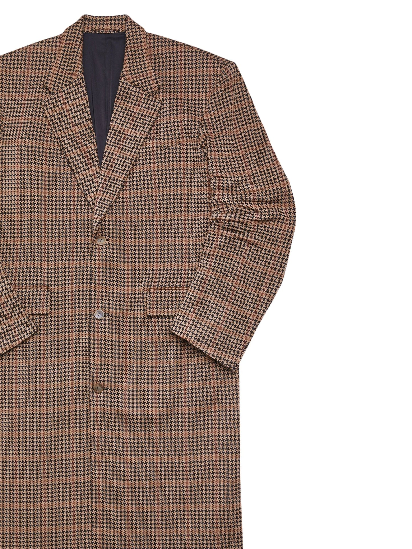 houndstooth single-breasted coat