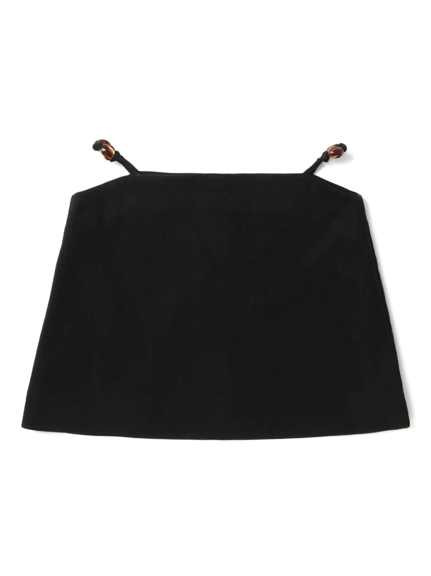 bead-embellished organic cotton miniskirt