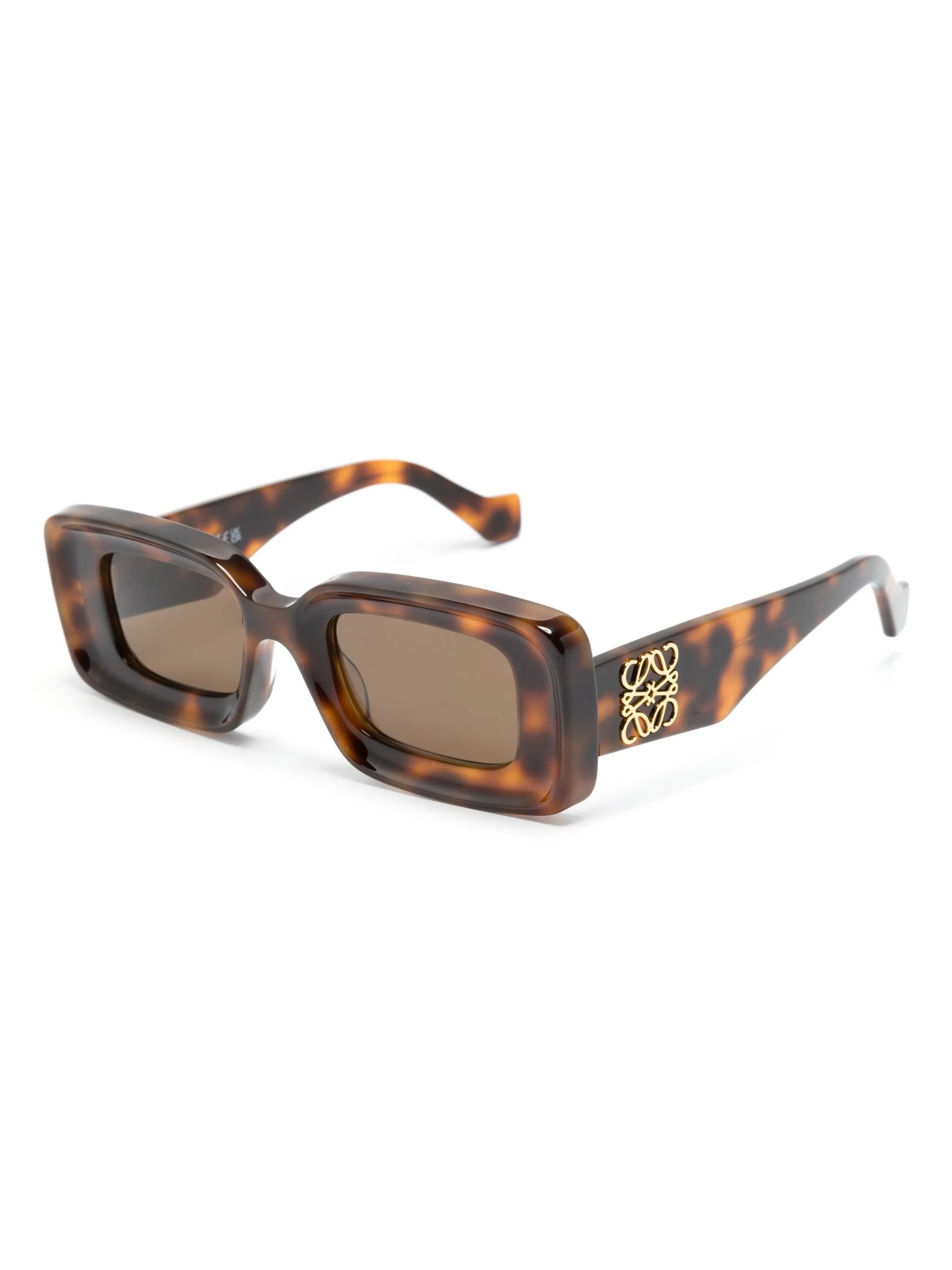 square-frame logo sunglasses
